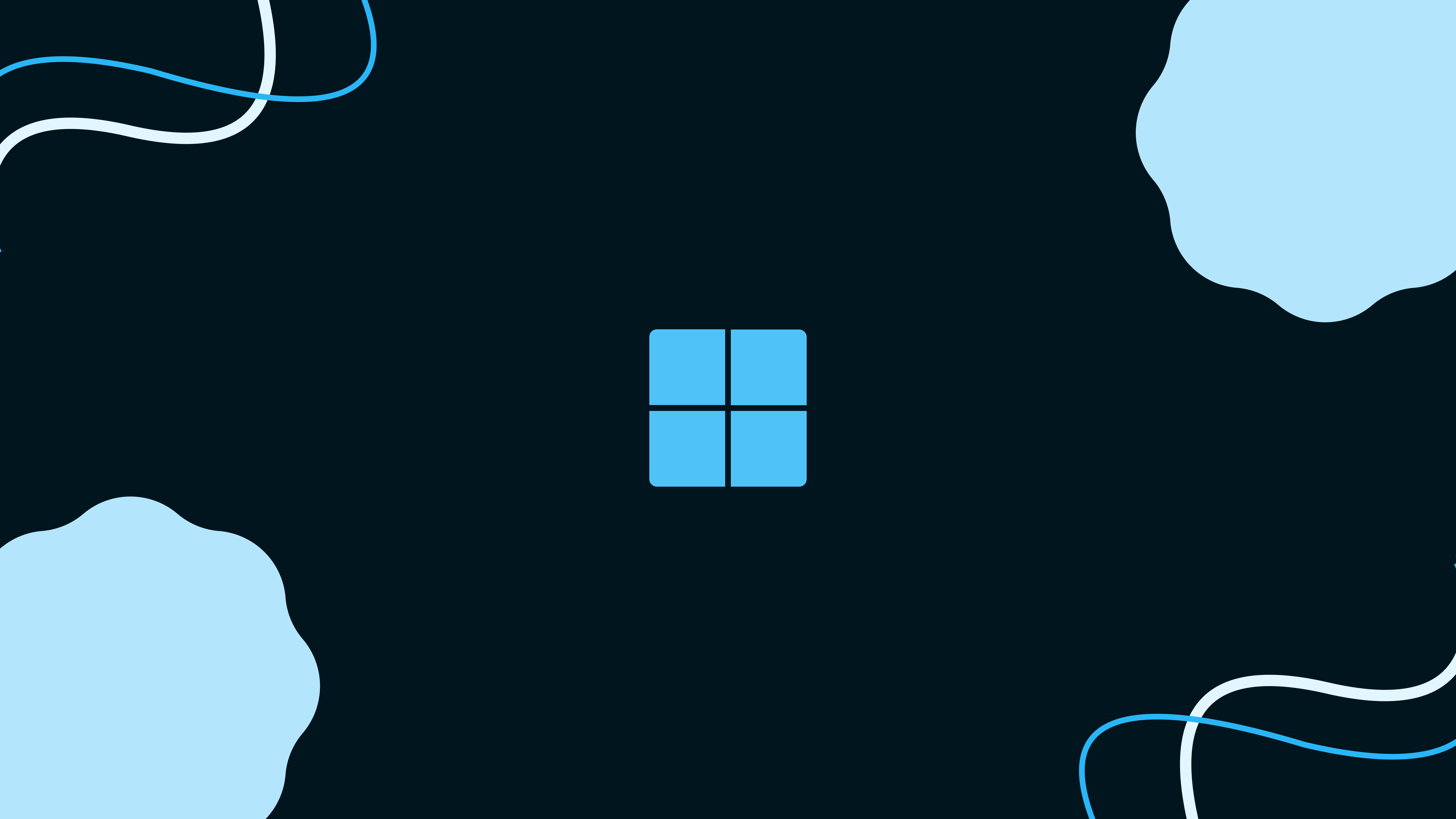 Windows 11 Logo, blue, dark background, 8K Desktop Wallpaper