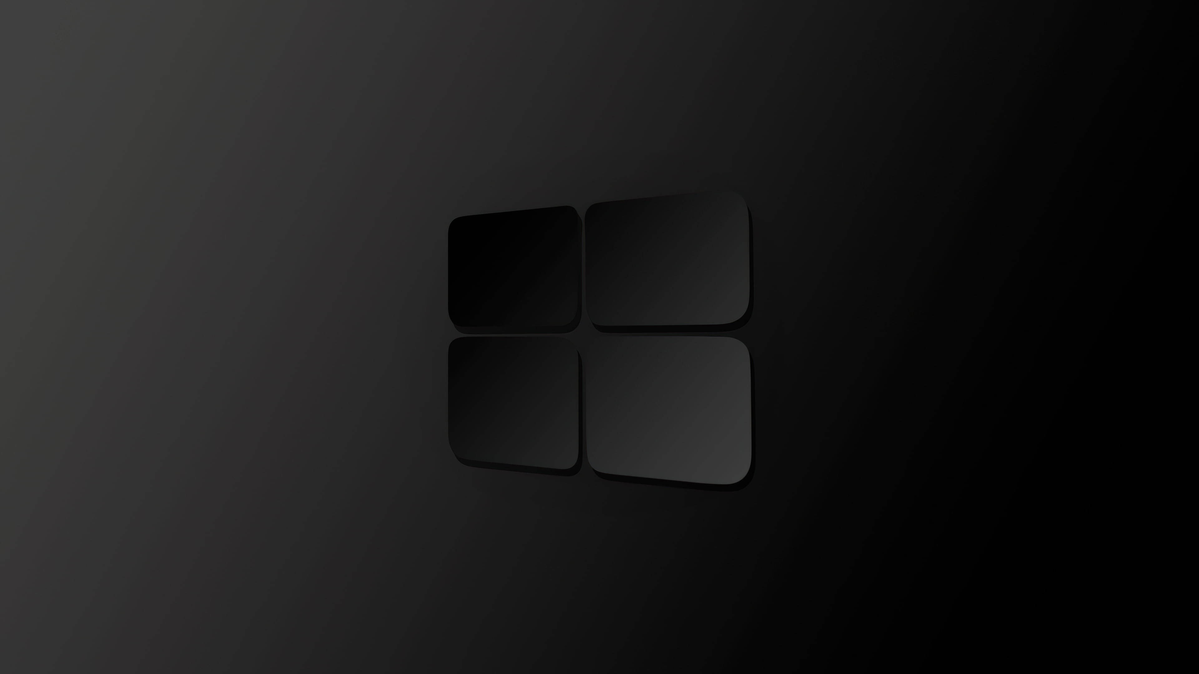 Windows 11 Logo, gradient black, minimalist, 4K Desktop Wallpaper