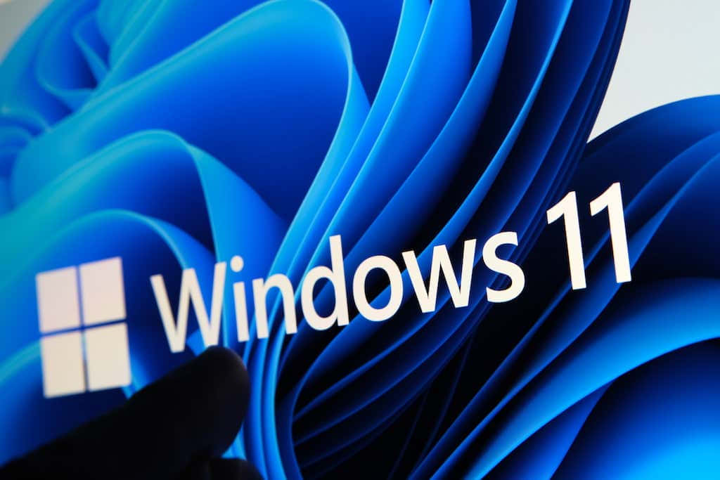 Windows 11 Logo, blue, abstract wallpaper, SD Desktop Wallpaper