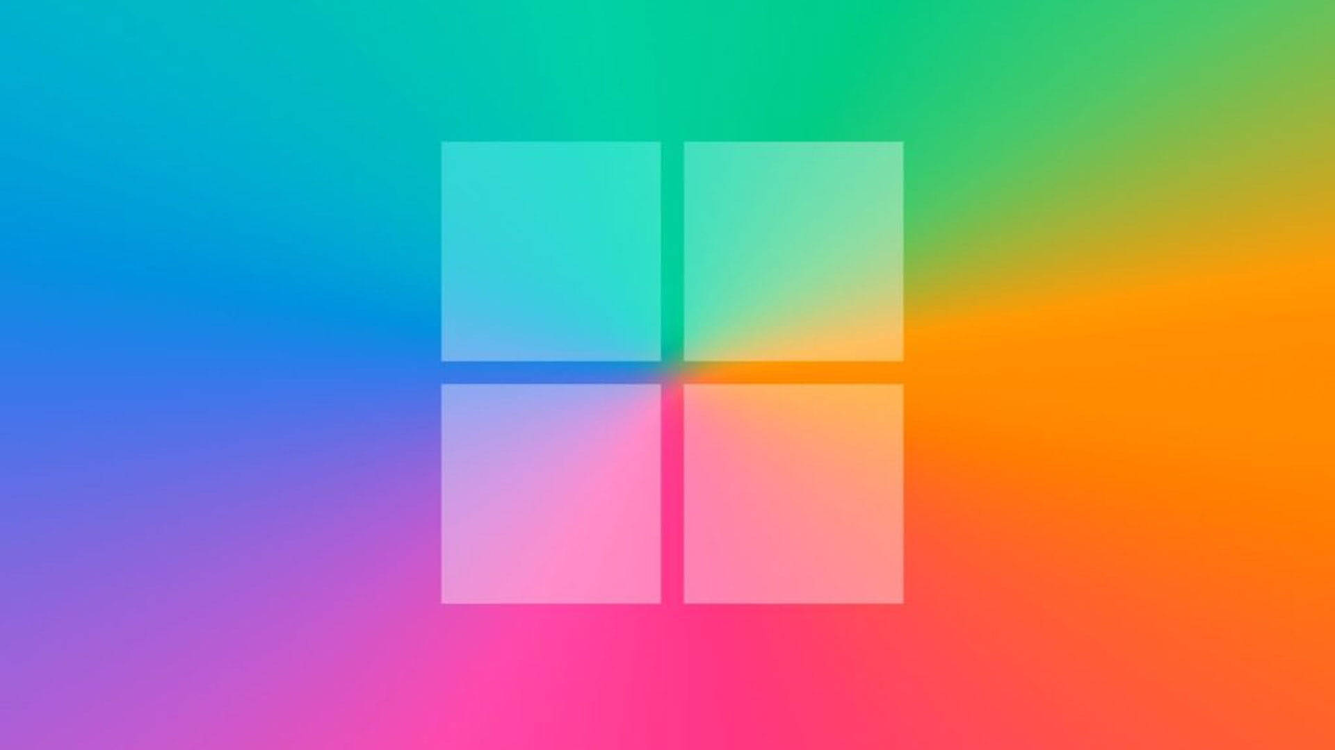 Windows 11, rainbow spectrum, translucent squares, Full HD Desktop Wallpaper