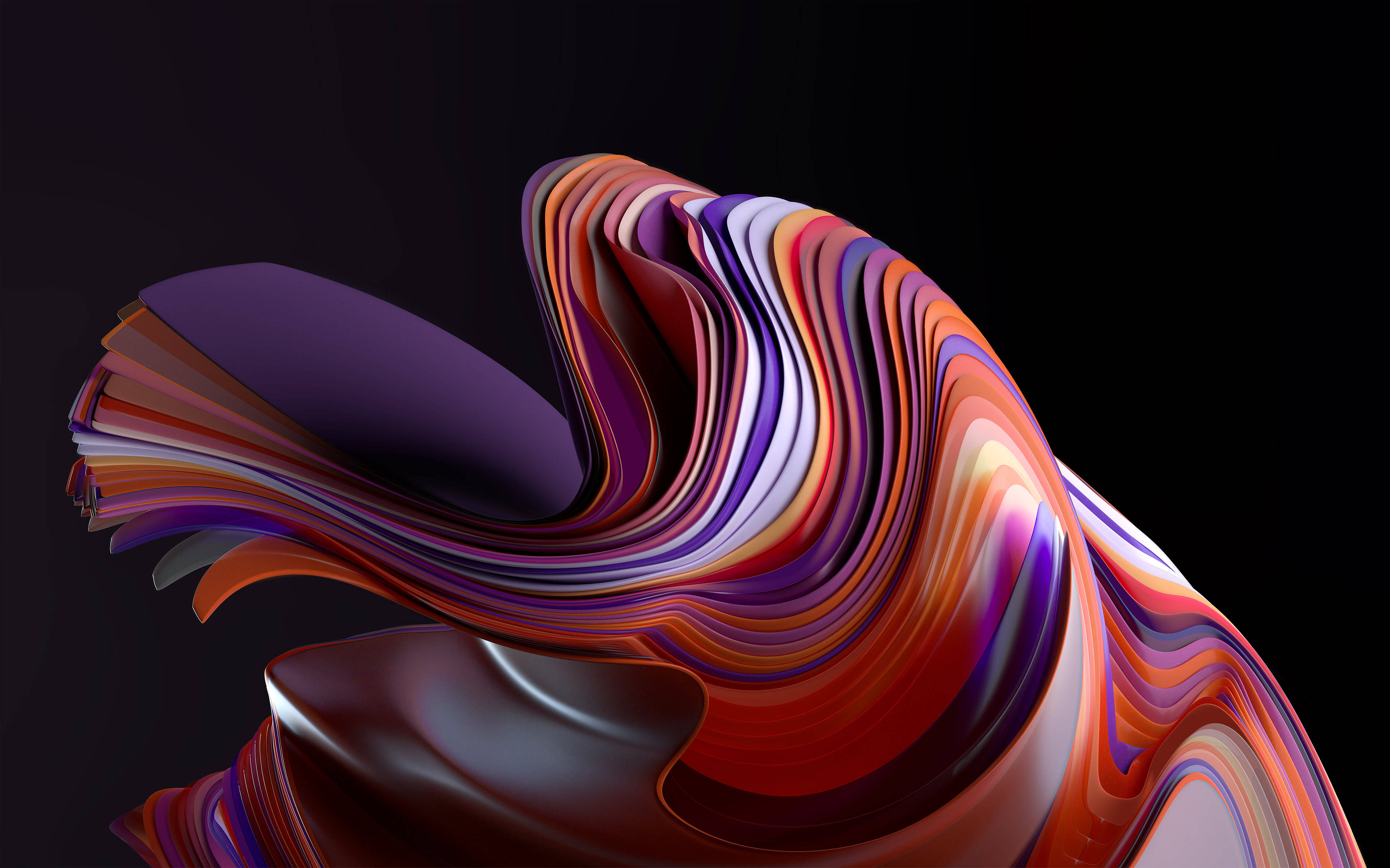 Windows 11, deep purples, reds, 4K Desktop Wallpaper