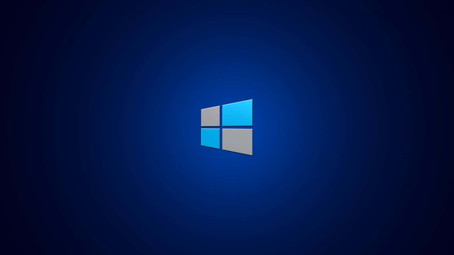 Windows logo, blue gradient background, radial blue gradient, Full HD Desktop Wallpaper