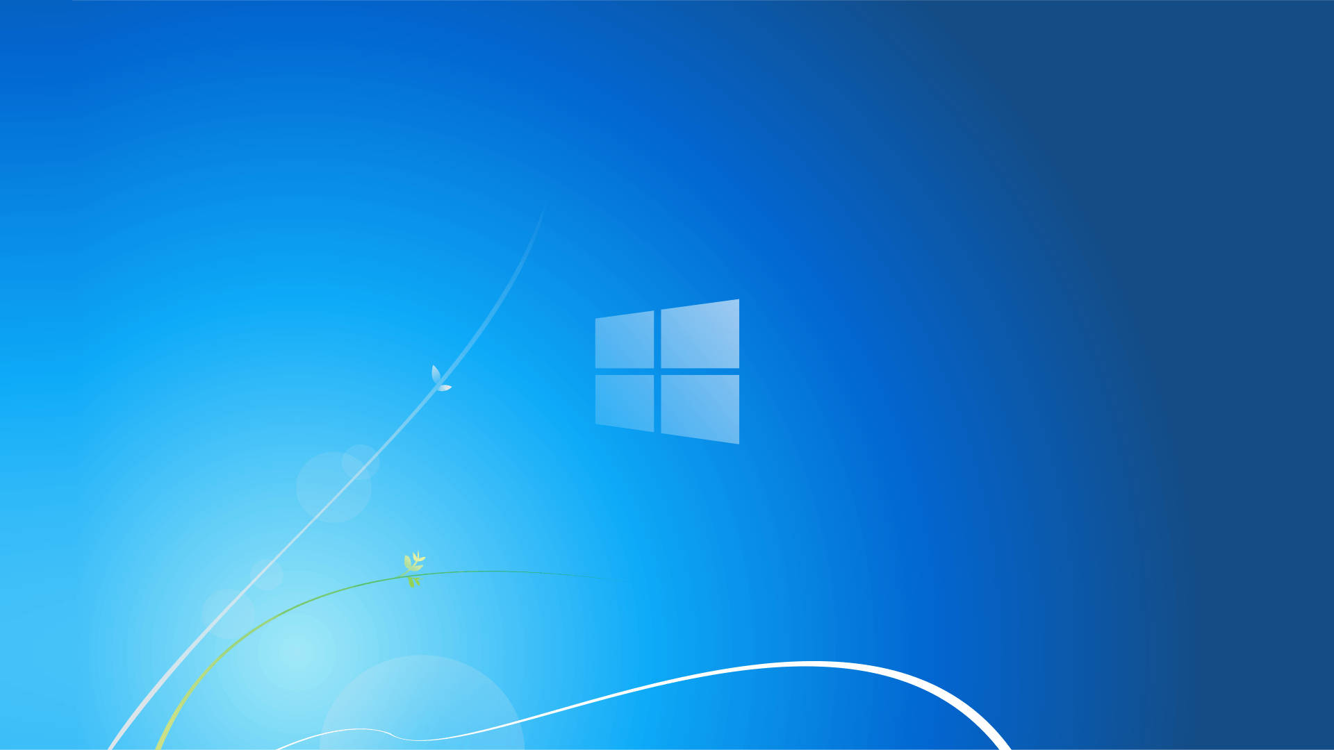 Windows 7, bright blue, Windows logo, Full HD Desktop Wallpaper