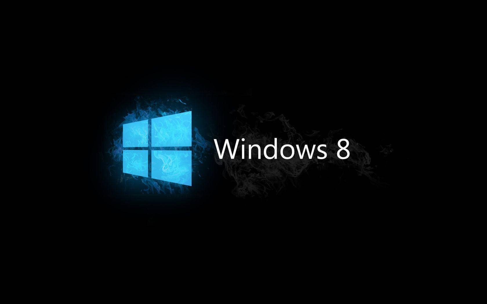 Windows 8, glowing blue, swirling smoke, HD Desktop Wallpaper