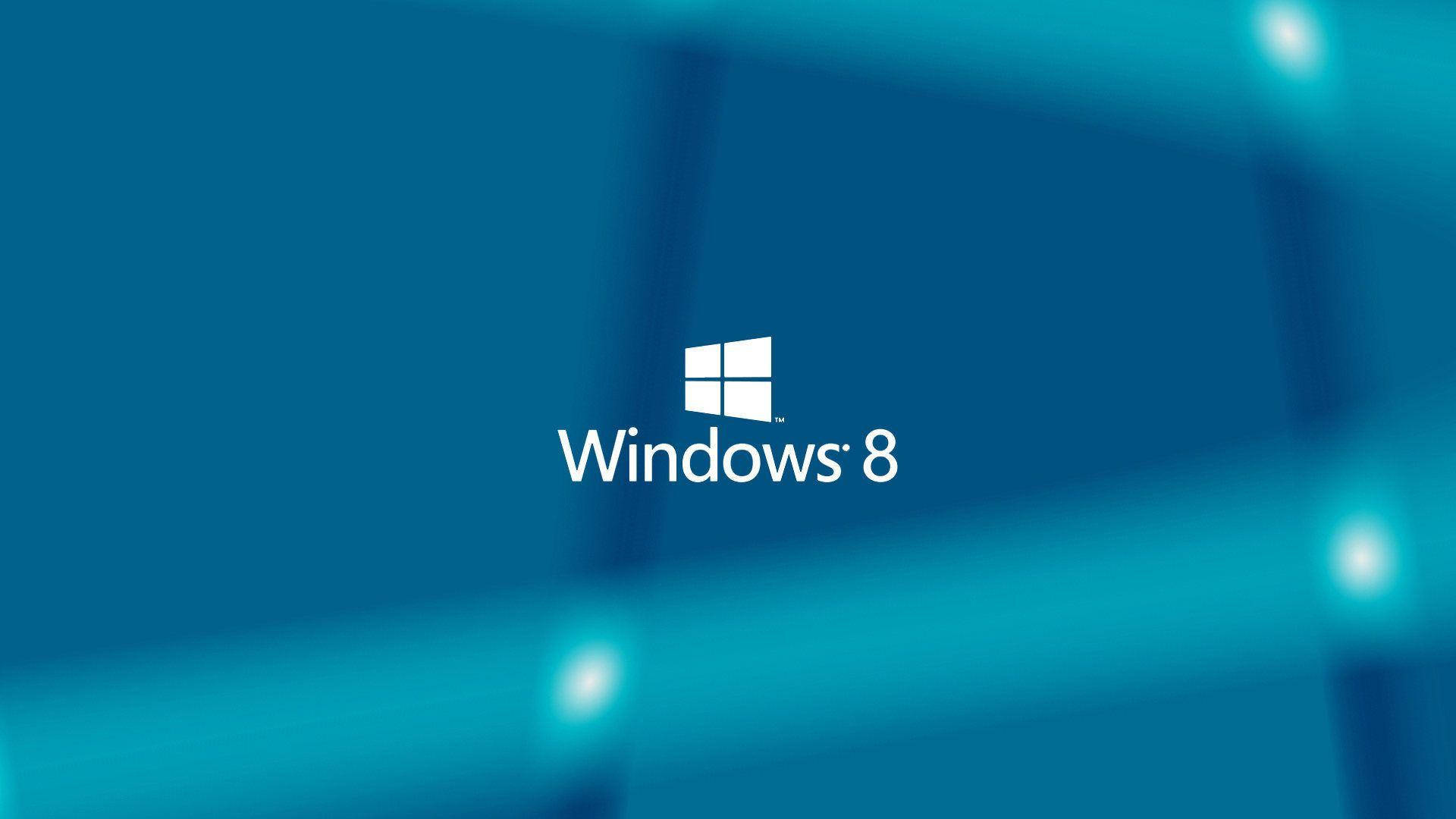 Windows 8, teal lines, blue background, Full HD Desktop Wallpaper