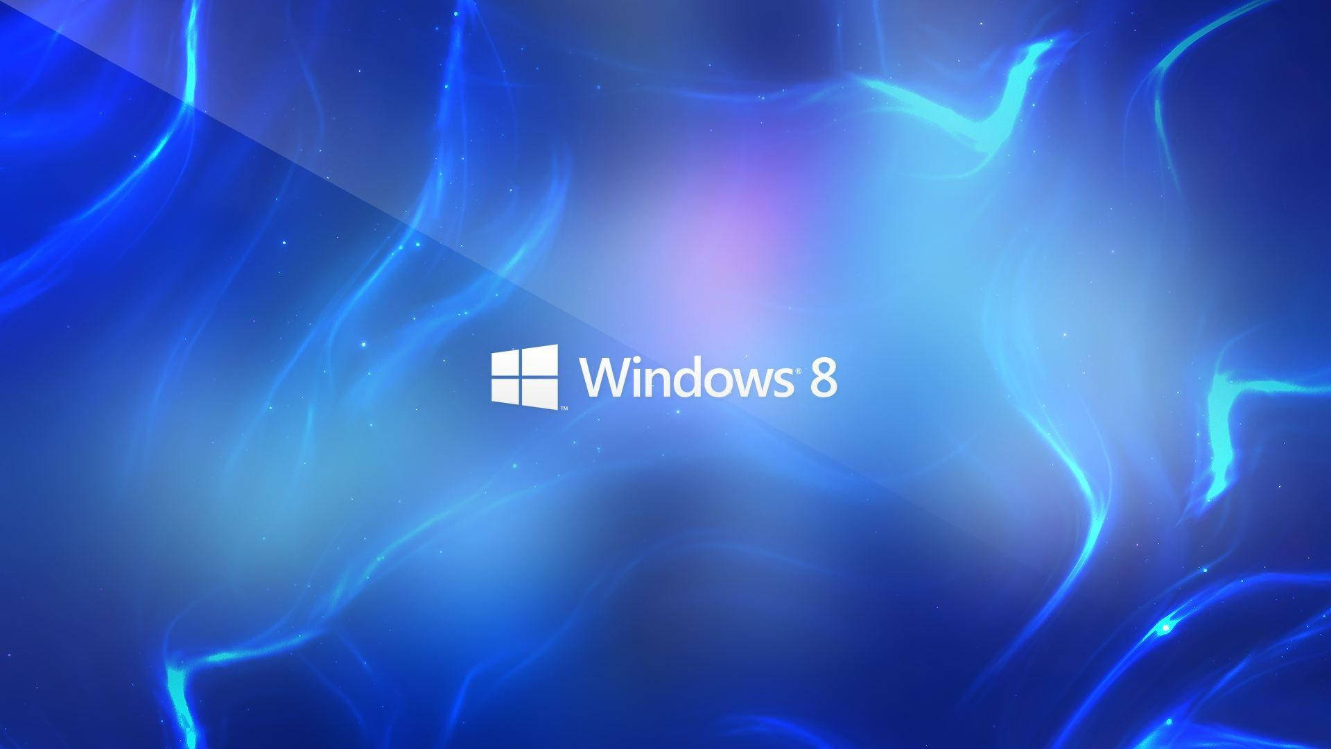 Windows 8, blue abstract background, glowing light streaks, Full HD Desktop Wallpaper