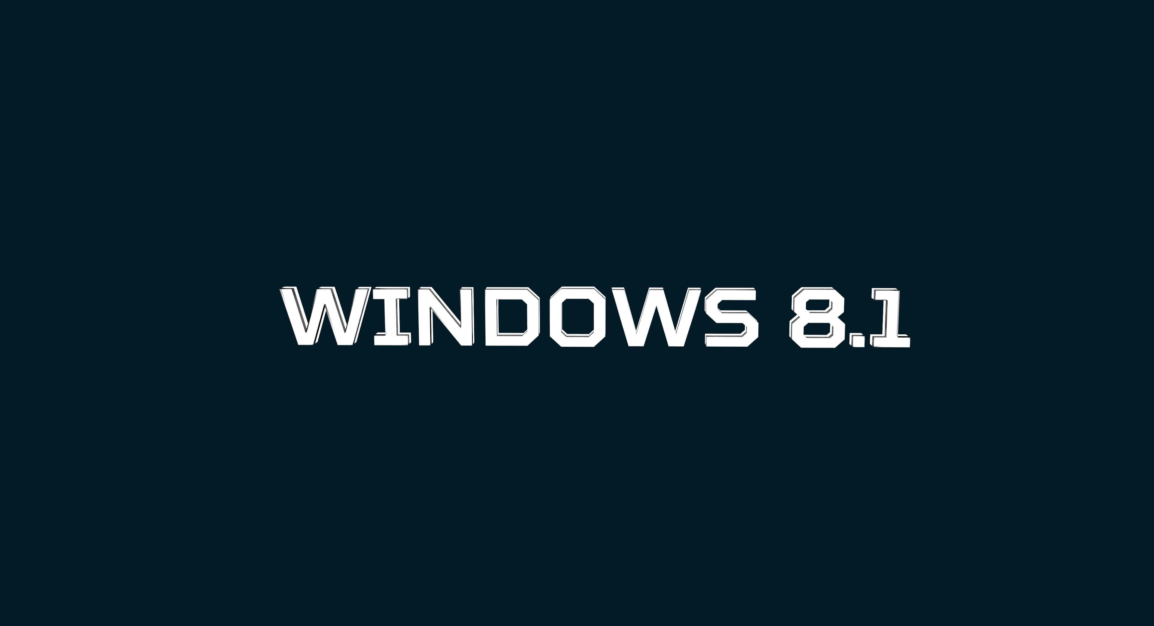 Windows 8.1, white, dark teal, 2K Desktop Wallpaper