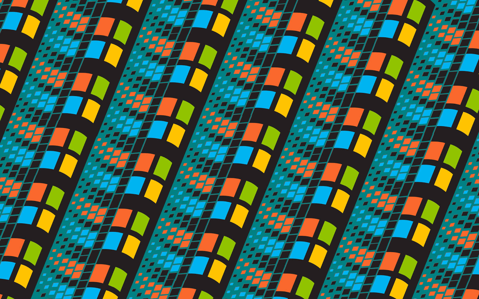 Windows 95, dark teal, diagonal stripes, HD Desktop Wallpaper