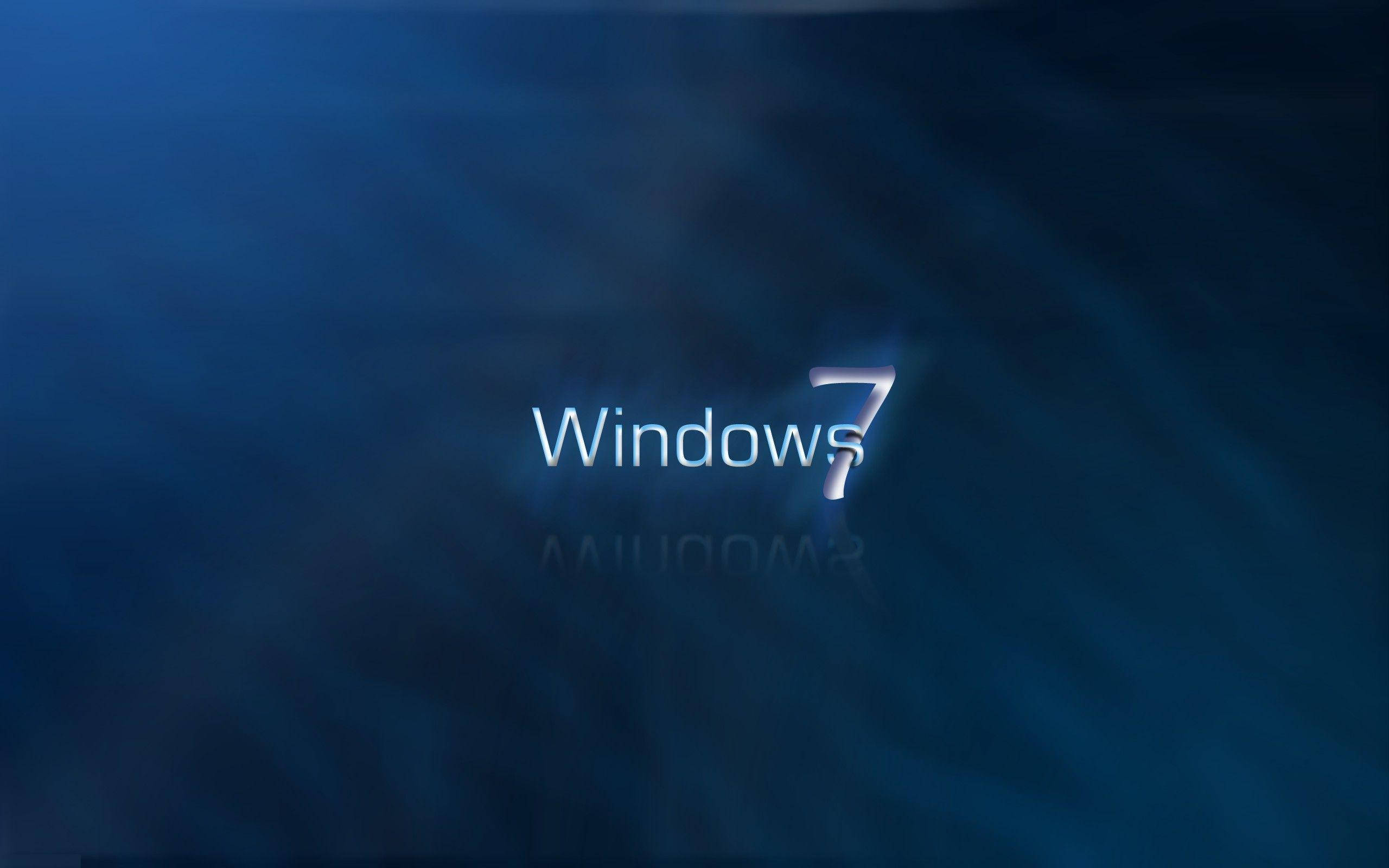 Windows 7, deep blue, abstract background, 2K Desktop Wallpaper