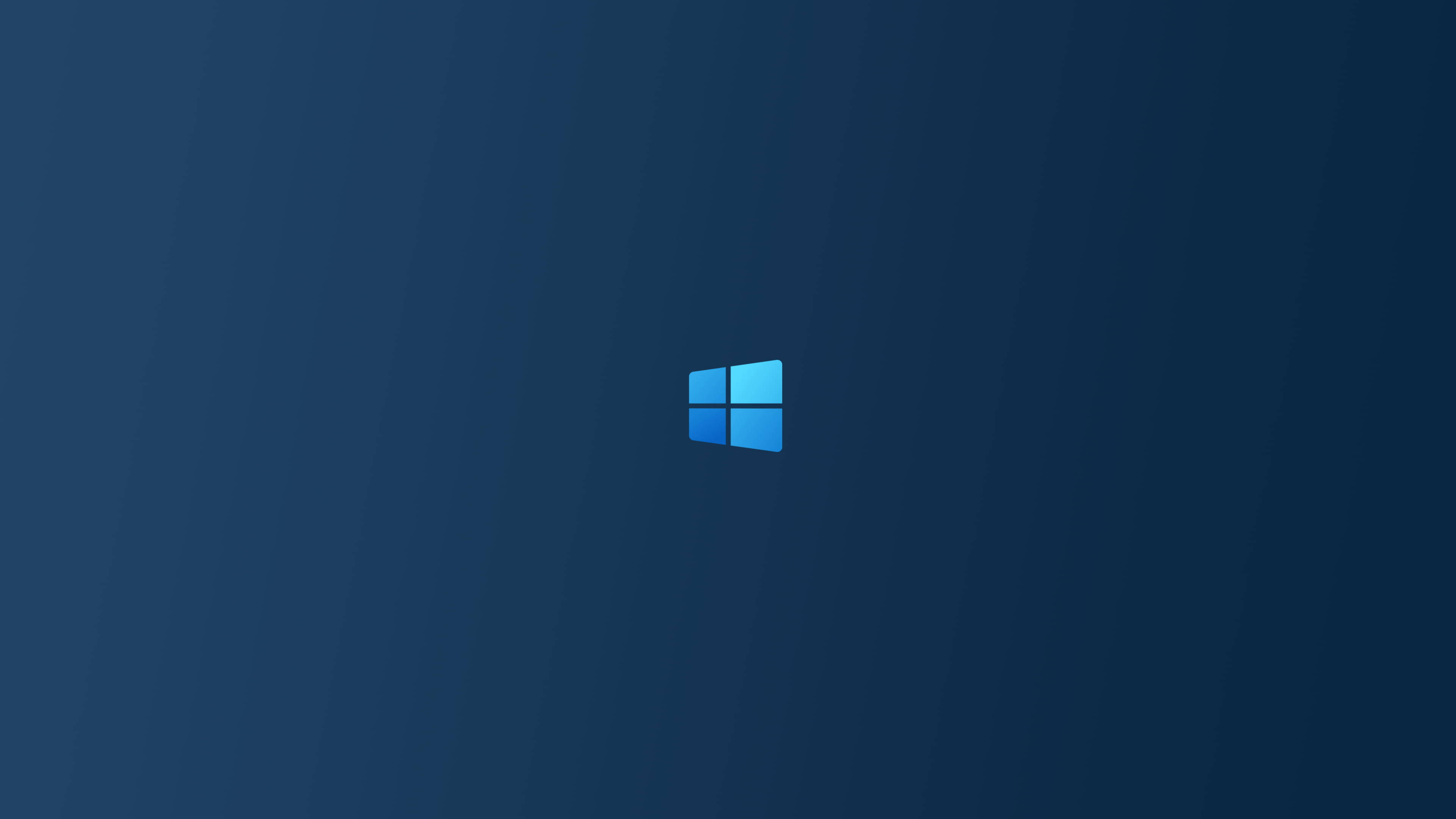 Windows logo, blue gradient, dark blue background, 4K Desktop Wallpaper
