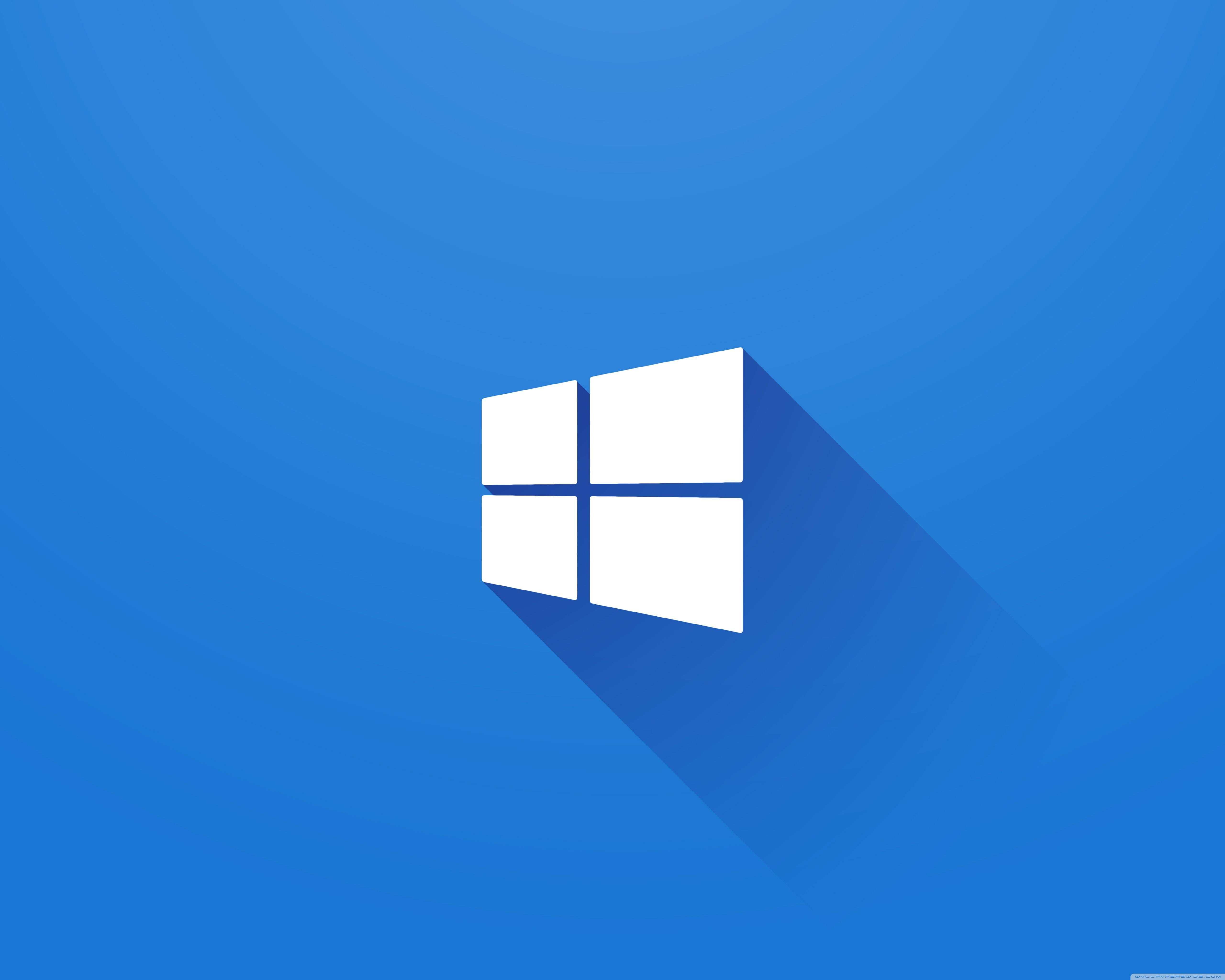 Windows, white, gradient blue, 5K Desktop Wallpaper