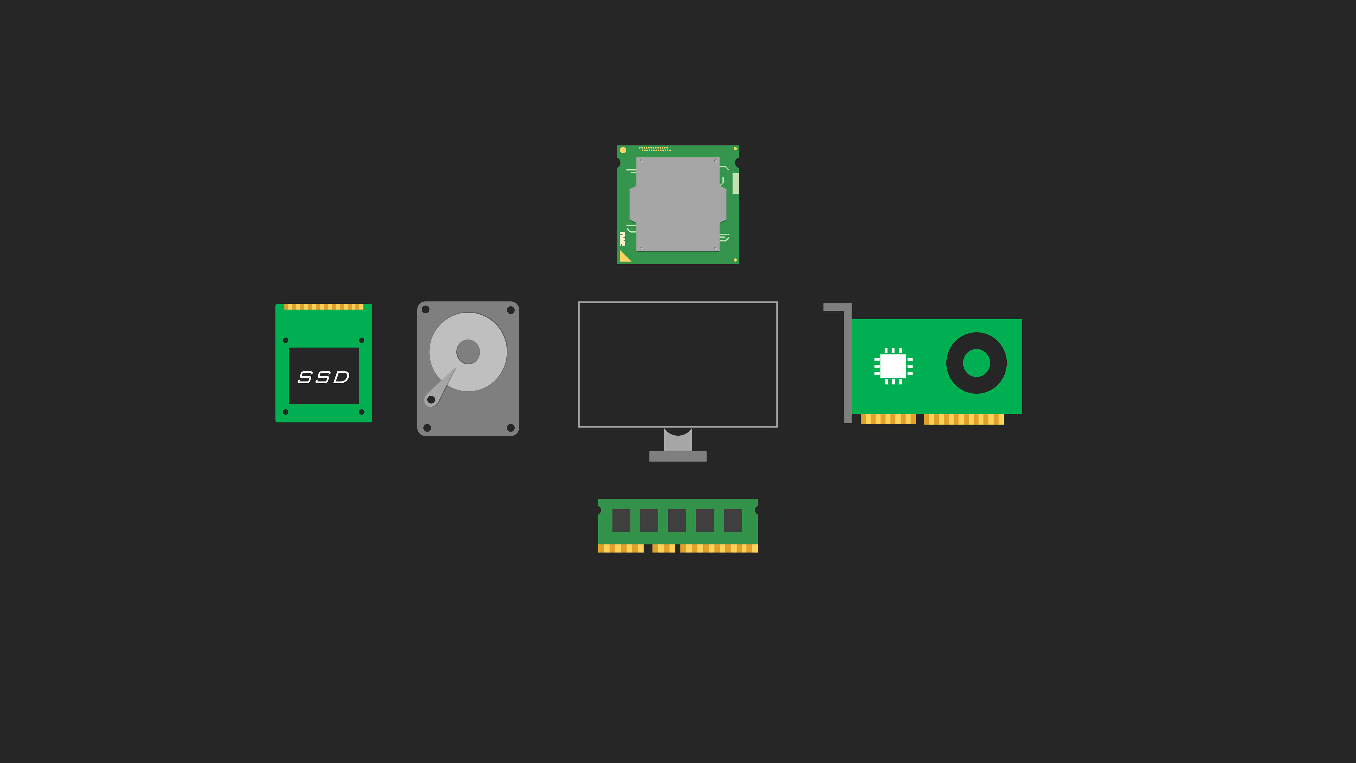 computer lock screen, monitor, dark background, 4K Desktop Wallpaper