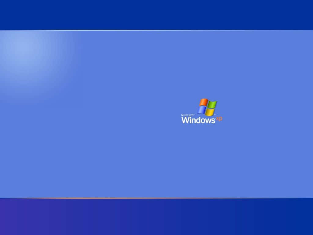 Windows XP Logo, gradient blue background, dark blue borders, SD Desktop Wallpaper