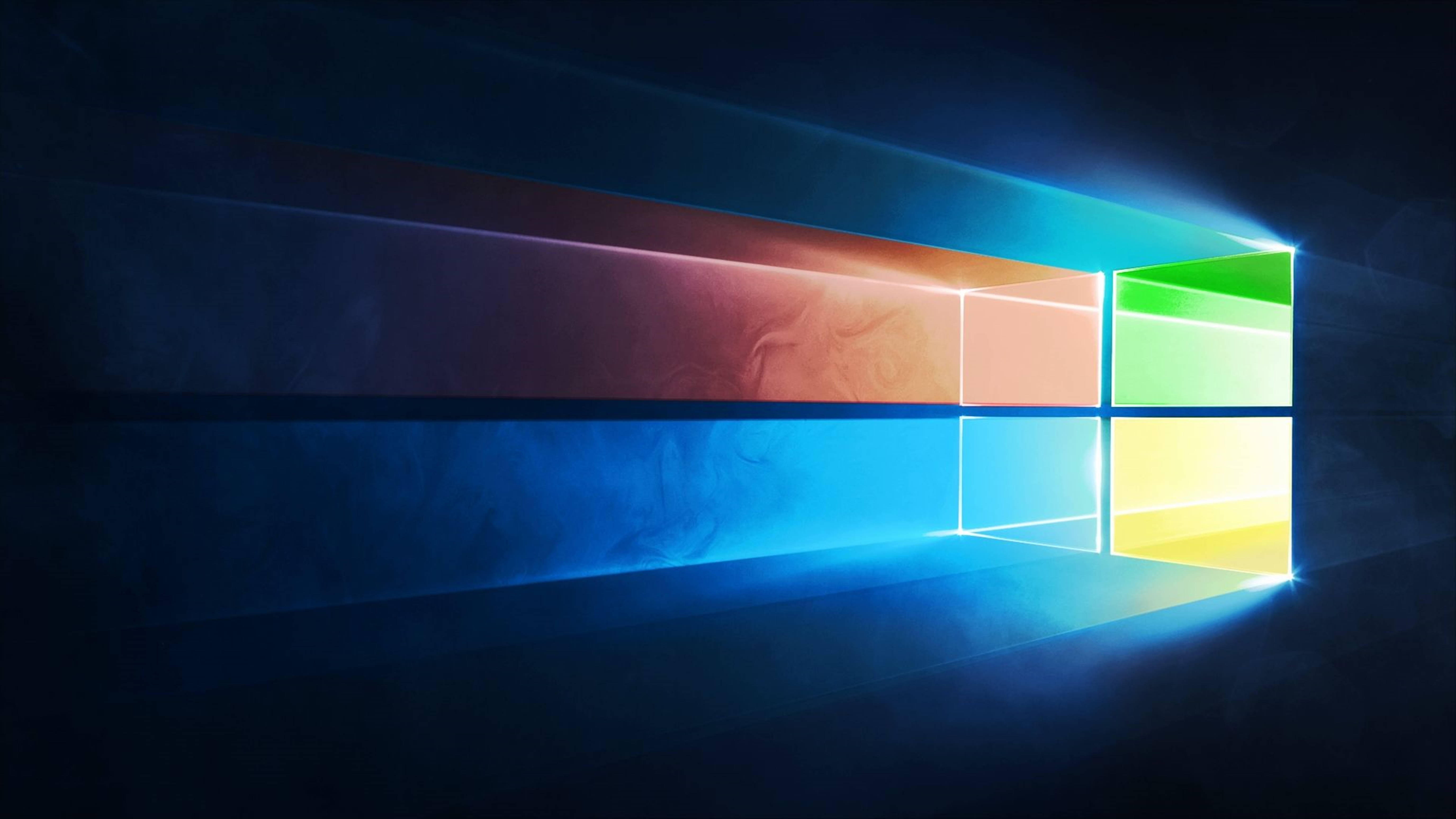 Windows Logo, vibrant colors, dark background, 5K Desktop Wallpaper