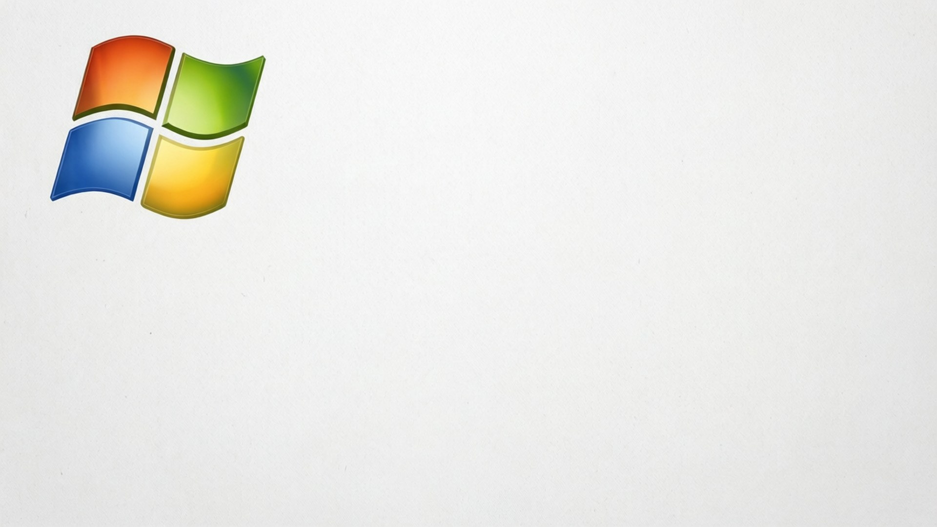 Windows logo, four colored panes, plain white background, Full HD Desktop Wallpaper