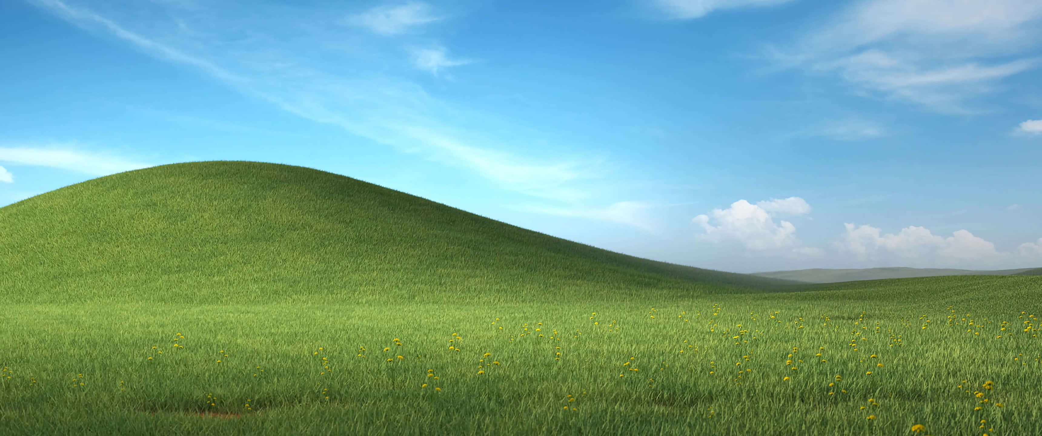 Windows XP, iconic hill, green hill, 2K Desktop Wallpaper