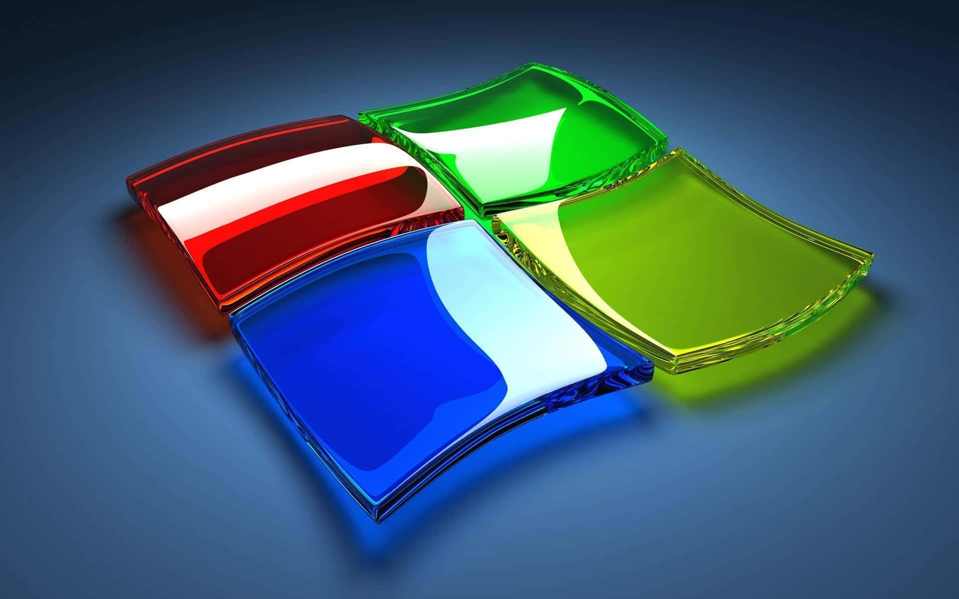 Windows 7, red, green, Full HD Desktop Wallpaper