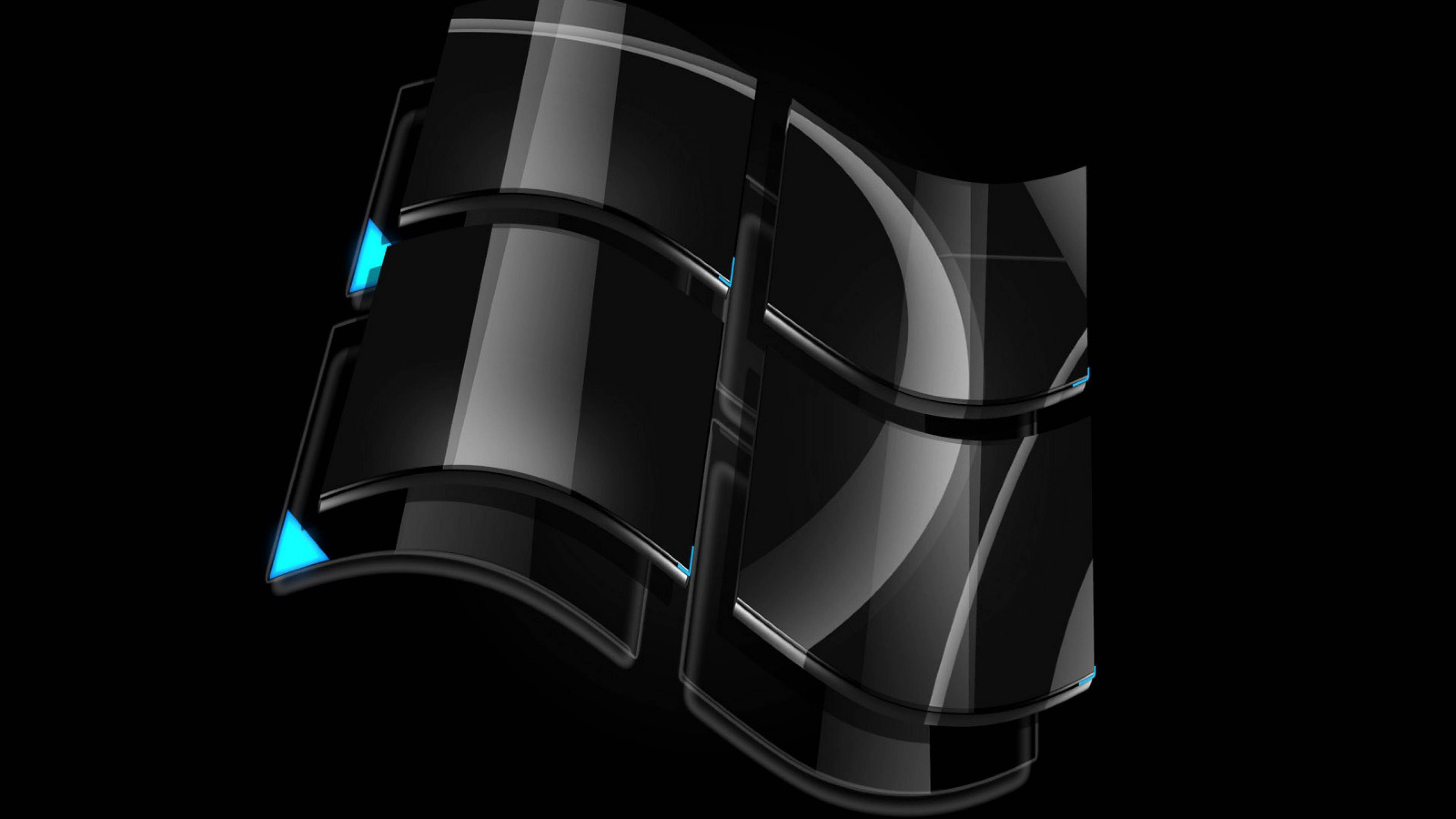 4K Ultra HD, 3D, black Windows, 5K Desktop Wallpaper