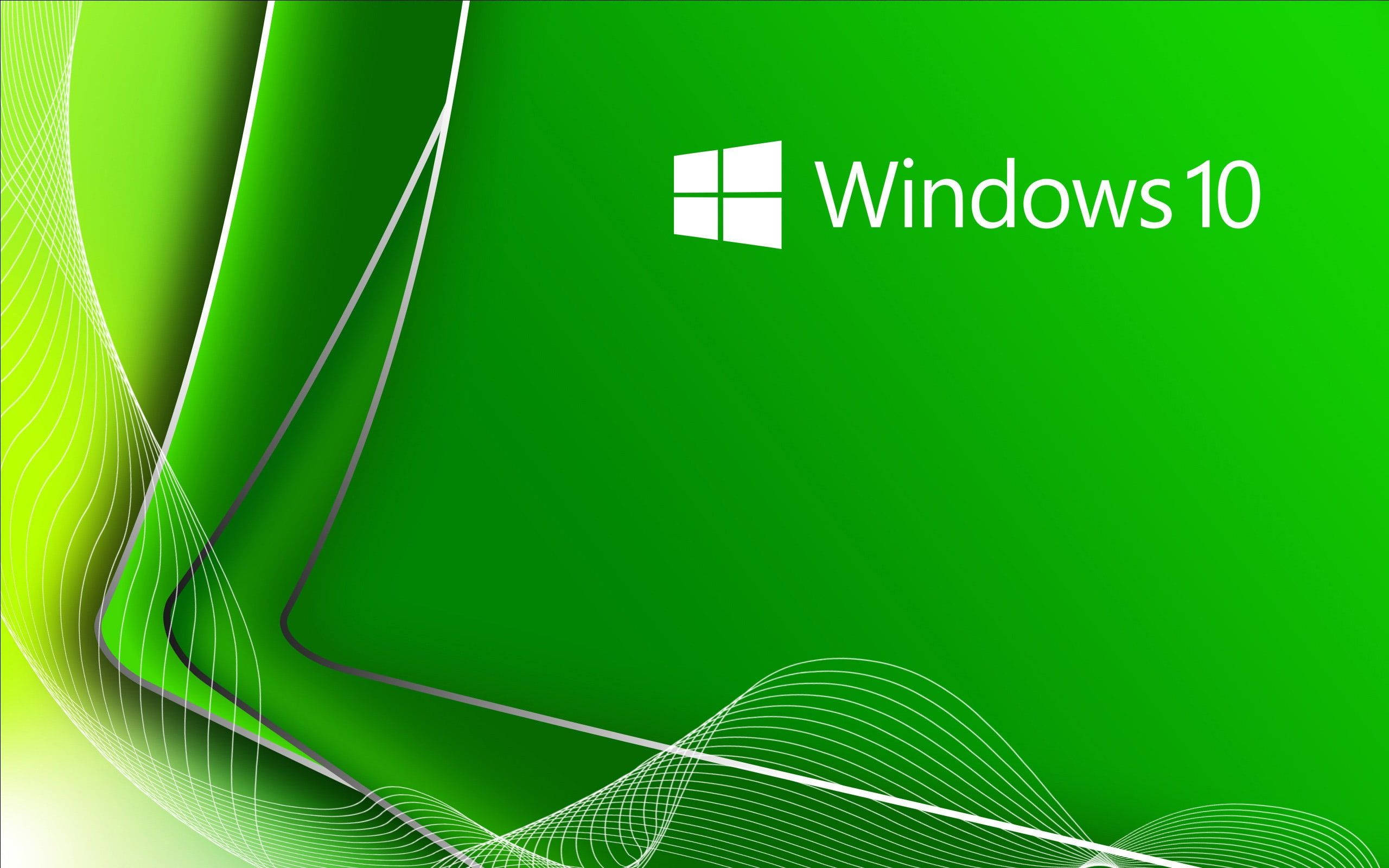Windows 10, green, gradient, 2K Desktop Wallpaper