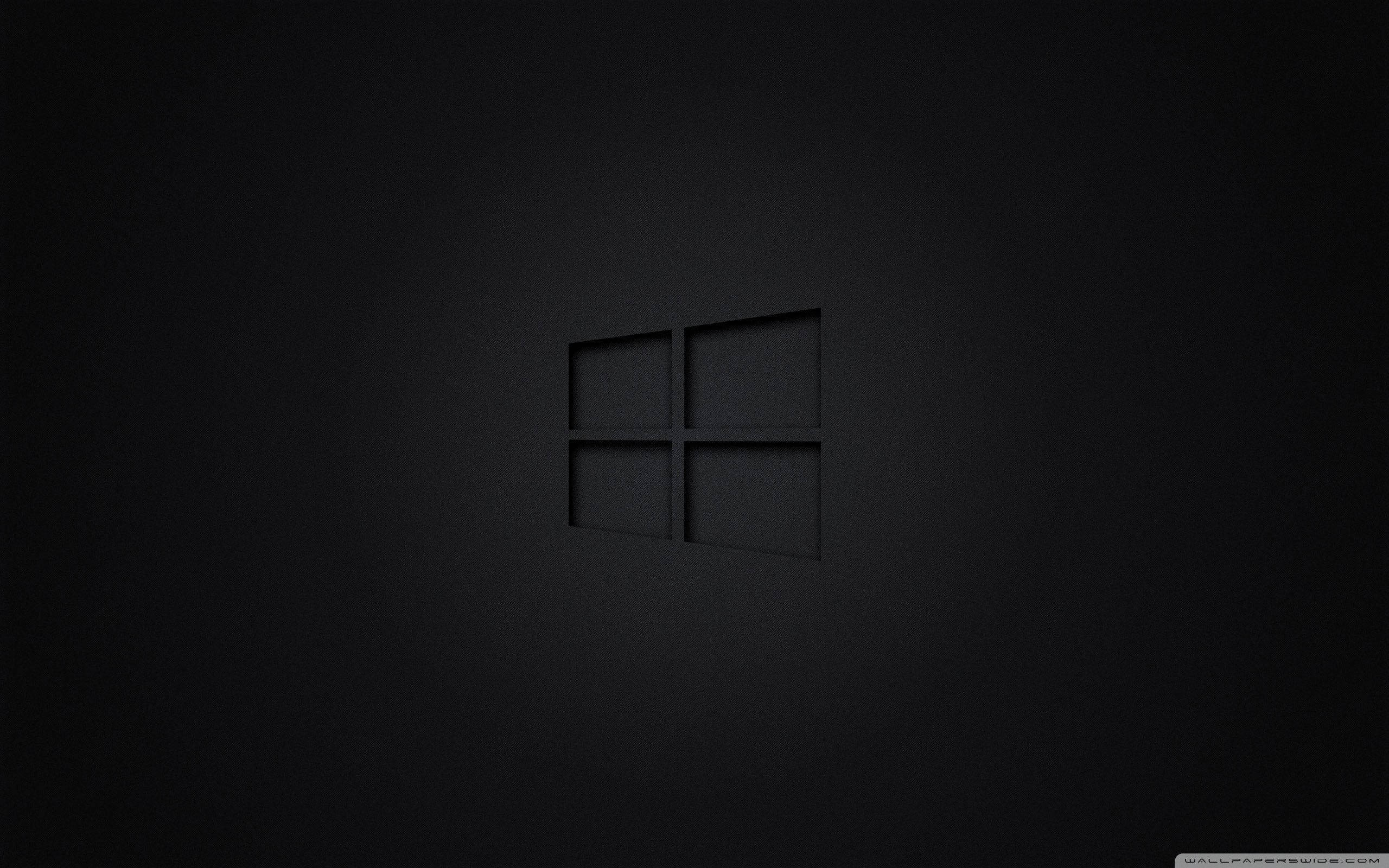 Windows, black, minimalist, 2K Desktop Wallpaper