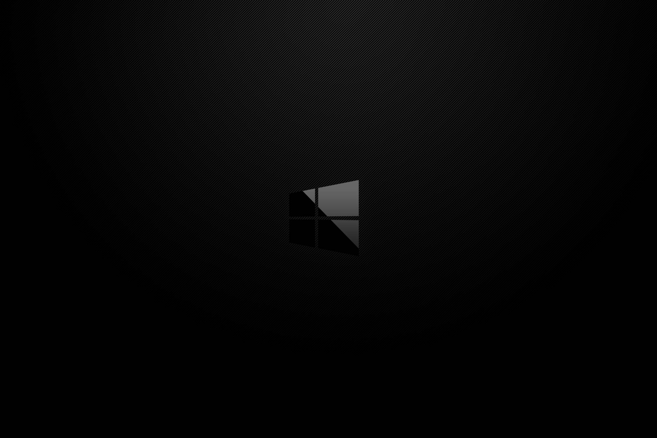Windows logo, minimalist, black, Full HD Desktop Wallpaper