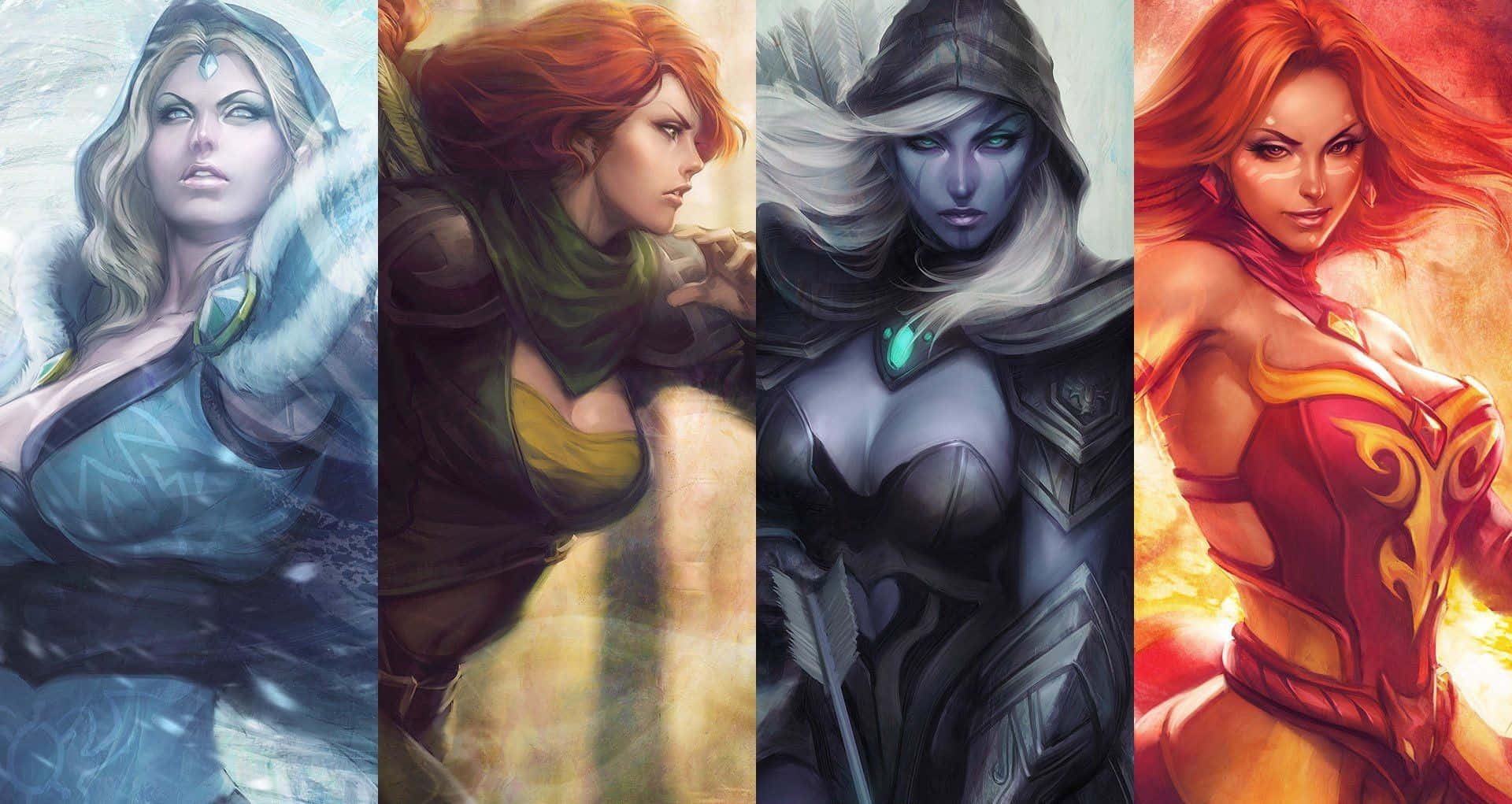 Windranger, 1920 x 1021, fantasy heroines, Full HD Desktop Wallpaper