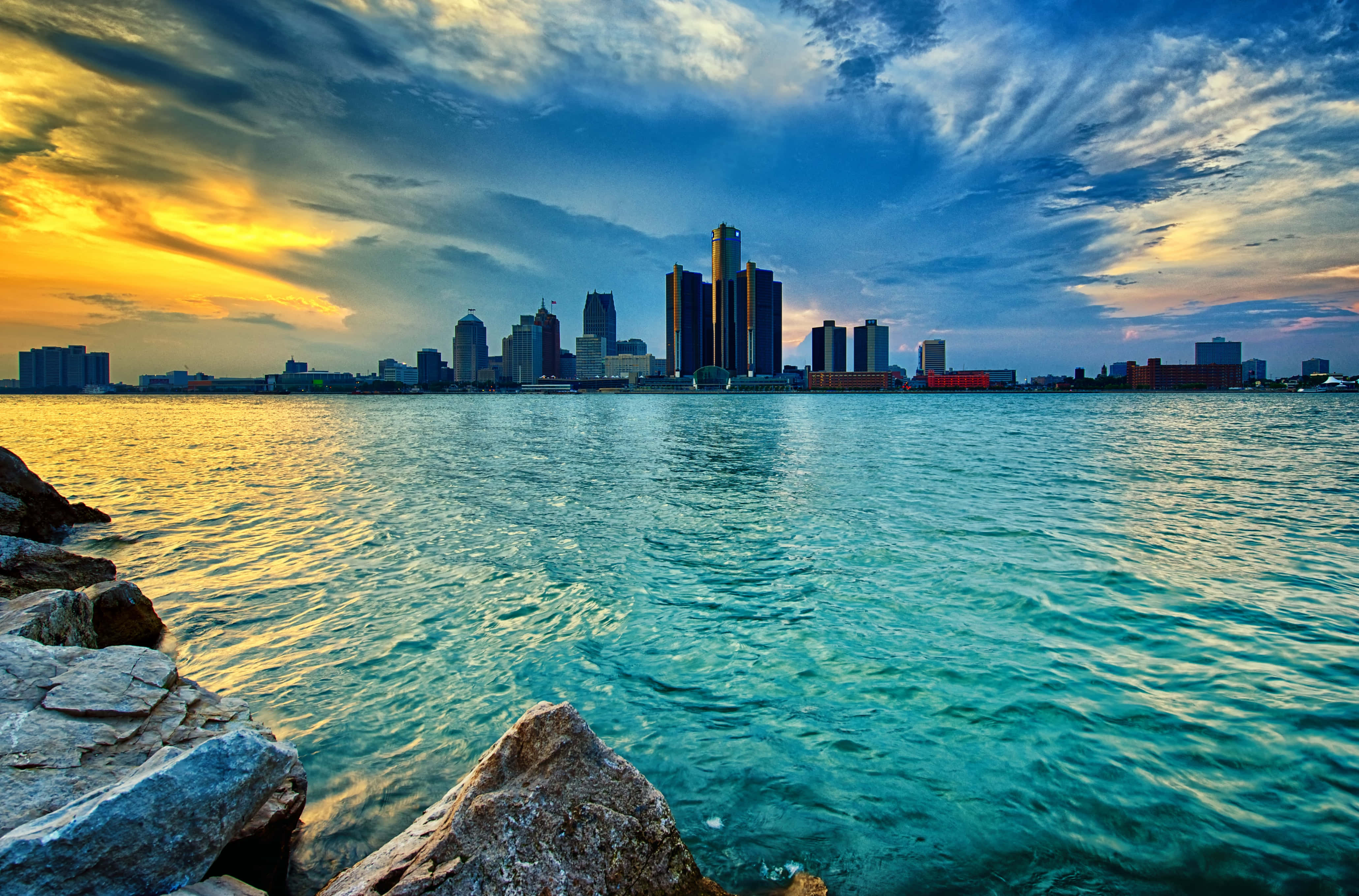 Windsor Skyline, sunset, golden light, 4K Desktop Wallpaper