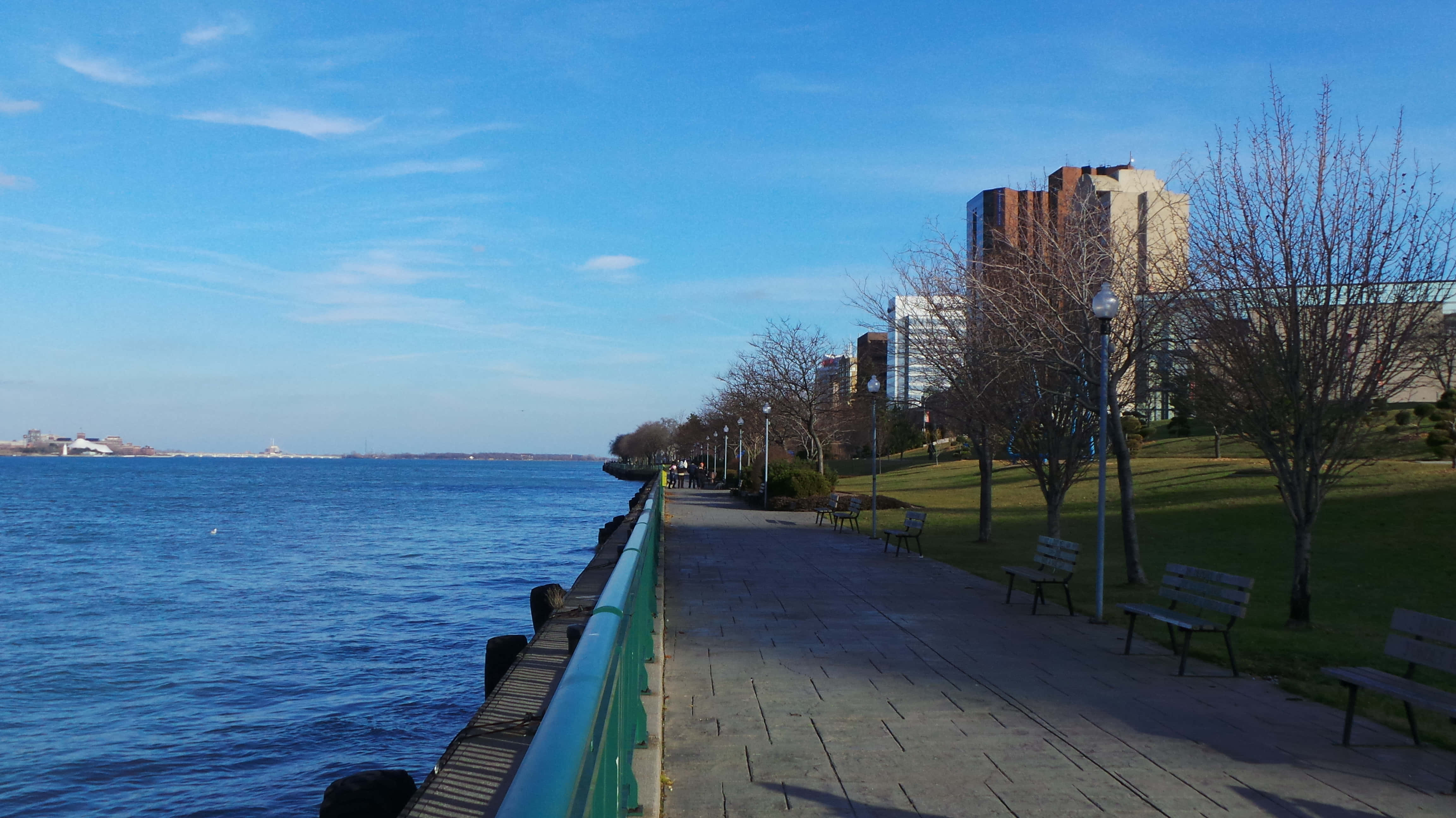 Windsor Skyline, dawn, waterfront promenade, 4K Desktop Wallpaper