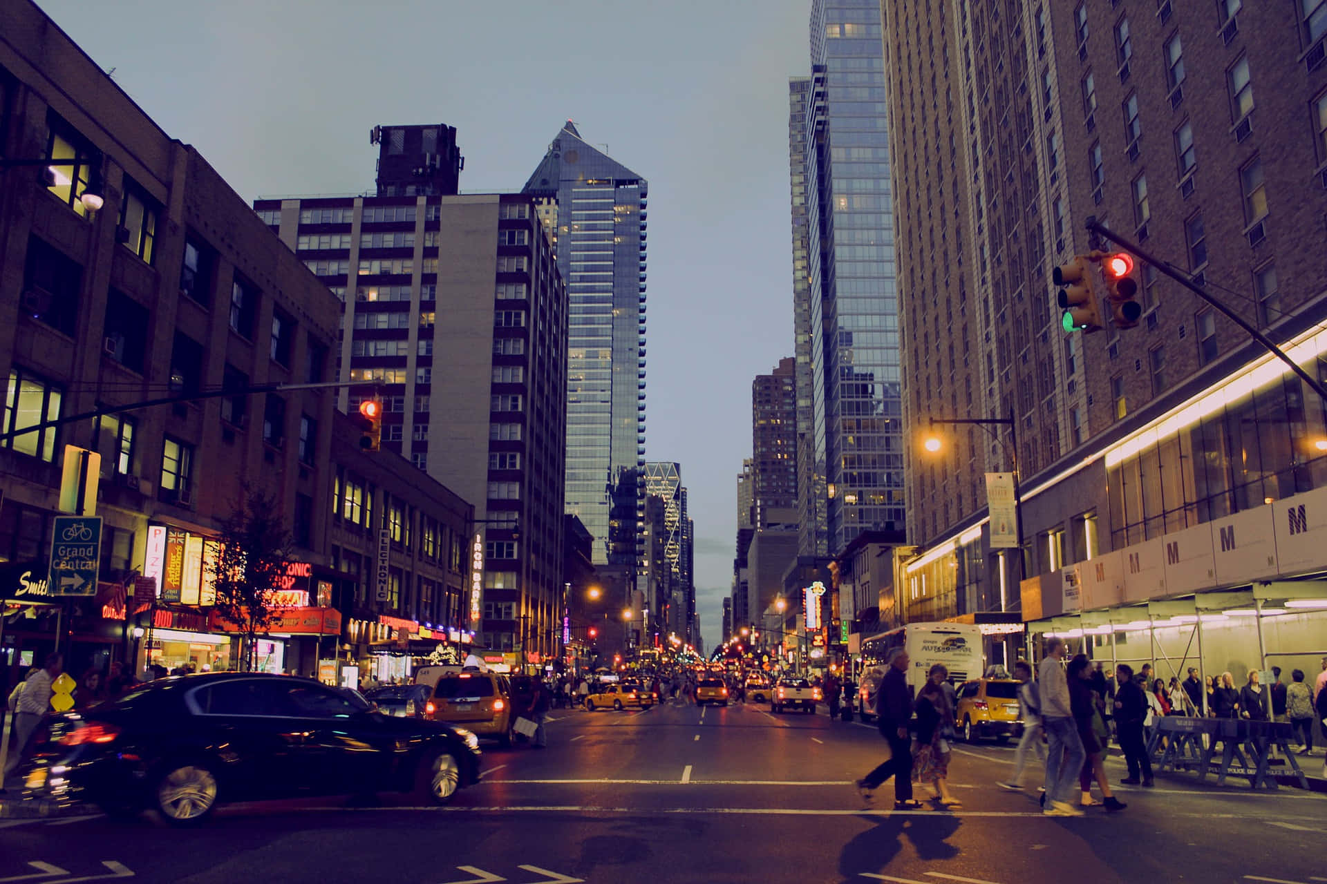 Windsor skyline, sunset, city street, Full HD Desktop Wallpaper