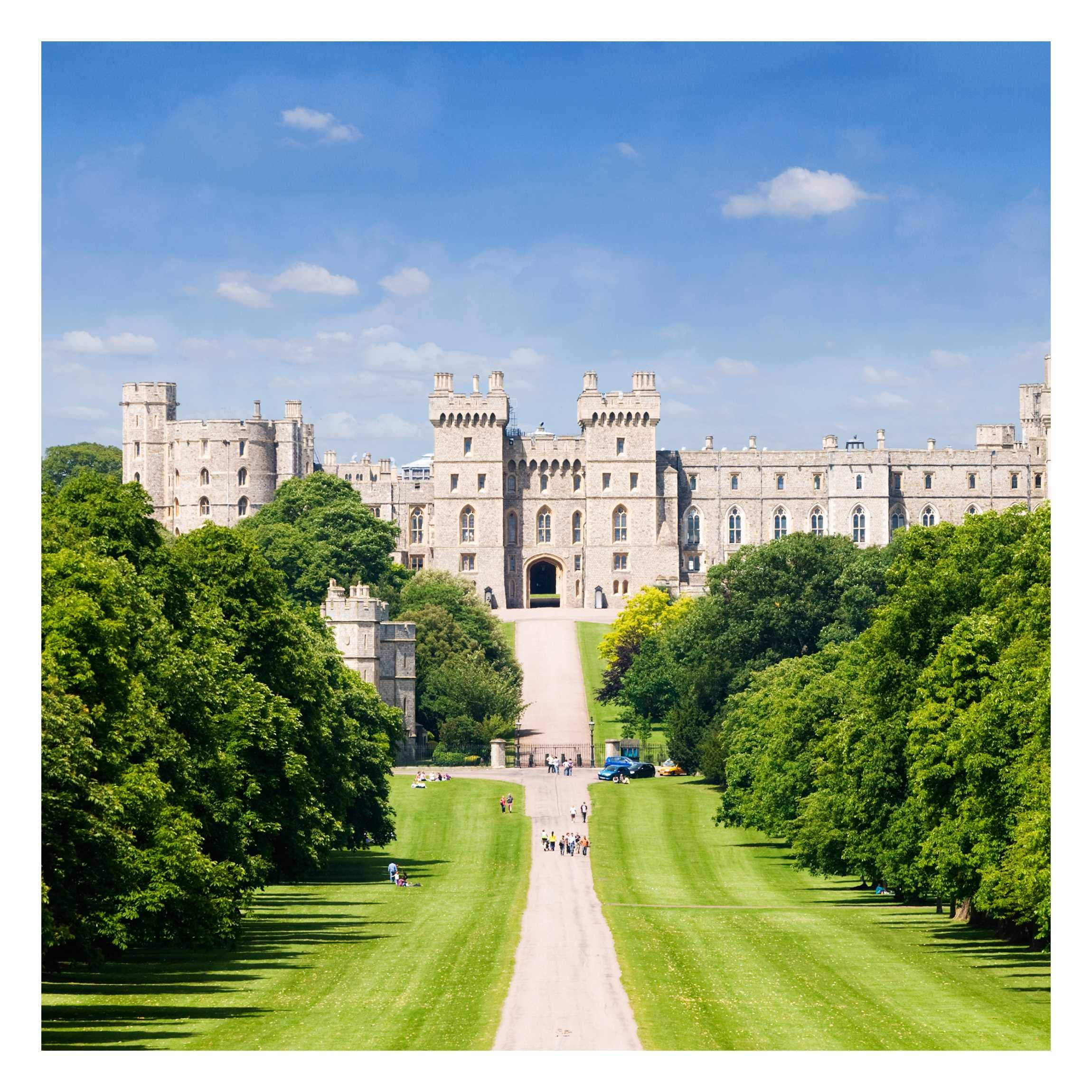 Windsor Castle, grassy approach, stone castle, Full HD Desktop Wallpaper