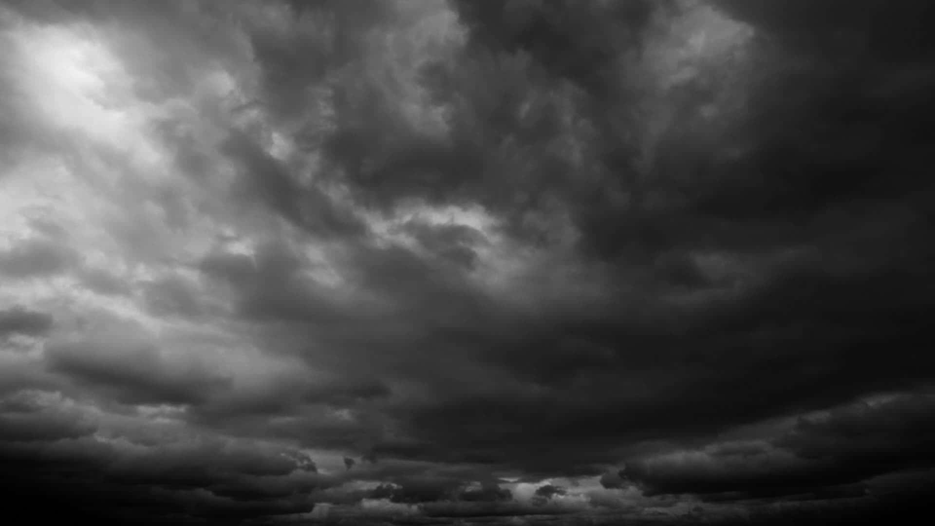 Dark Storm, monochrome sky, swirling dark clouds, Full HD Desktop Wallpaper
