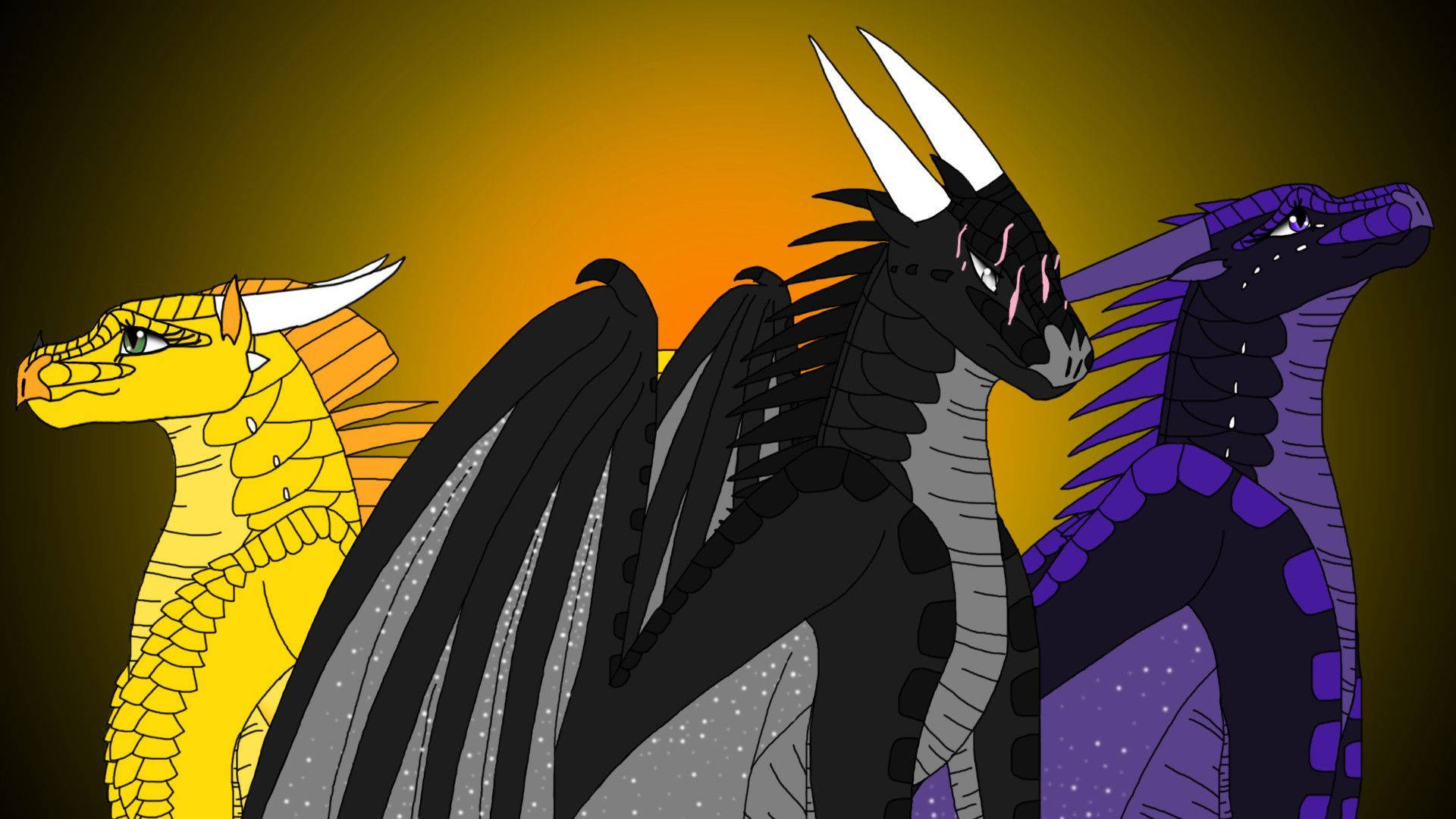 Wings Of Fire, yellow, black, Full HD Desktop Wallpaper