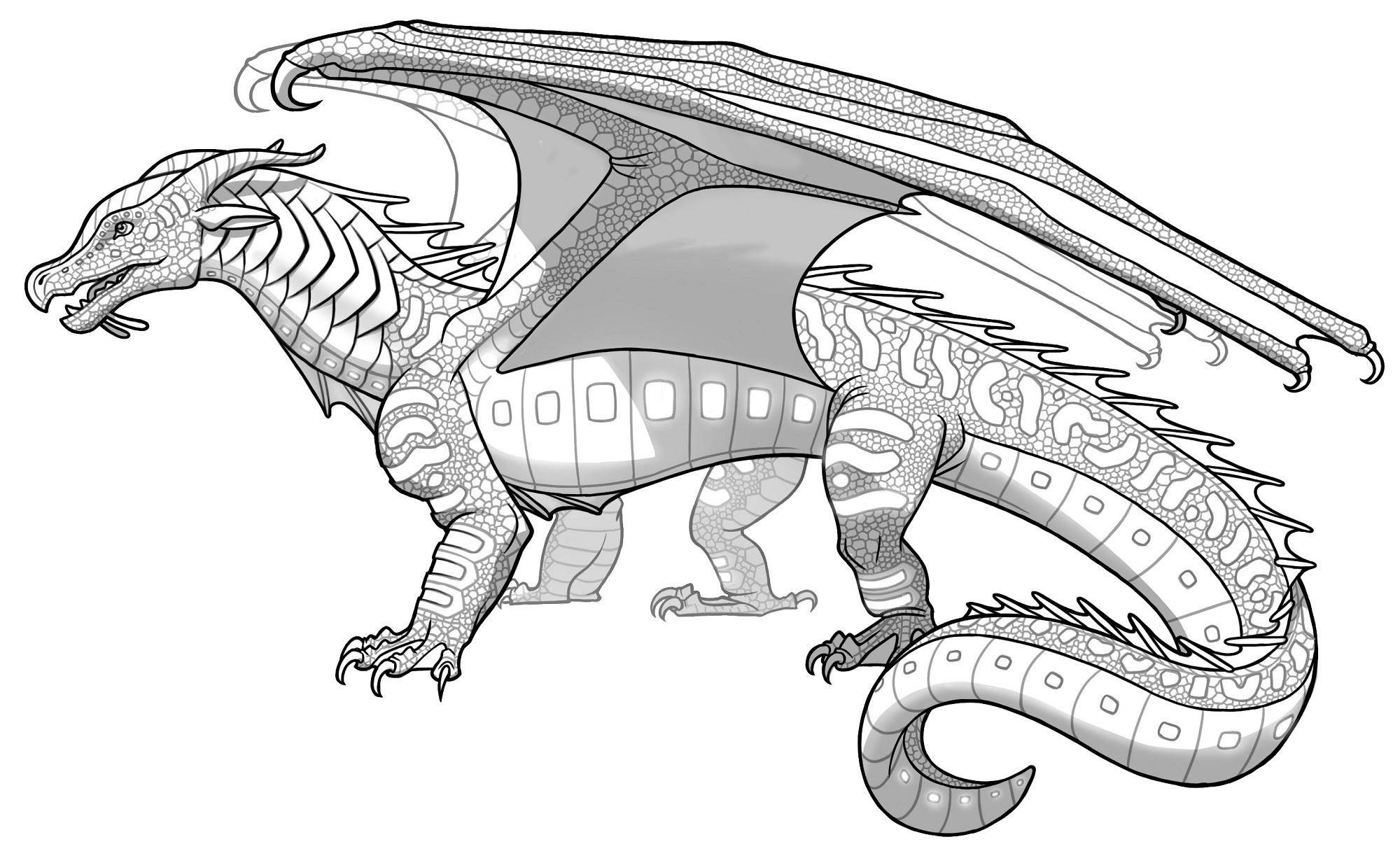 Wings Of Fire, dragon, grayscale line art, Full HD Desktop Wallpaper