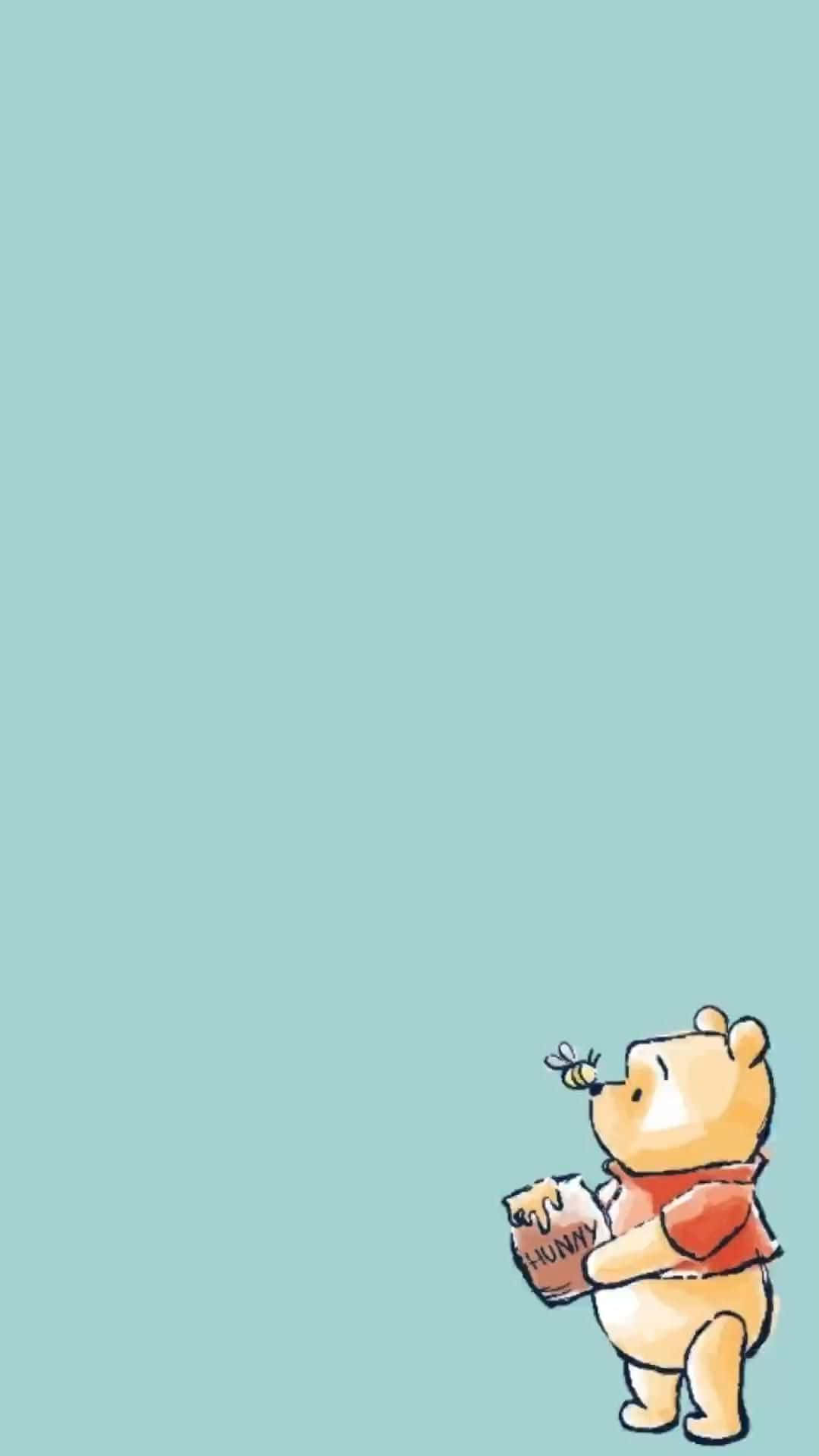 Winnie The Pooh, red shirt, honey pot, Full HD Phone Wallpaper