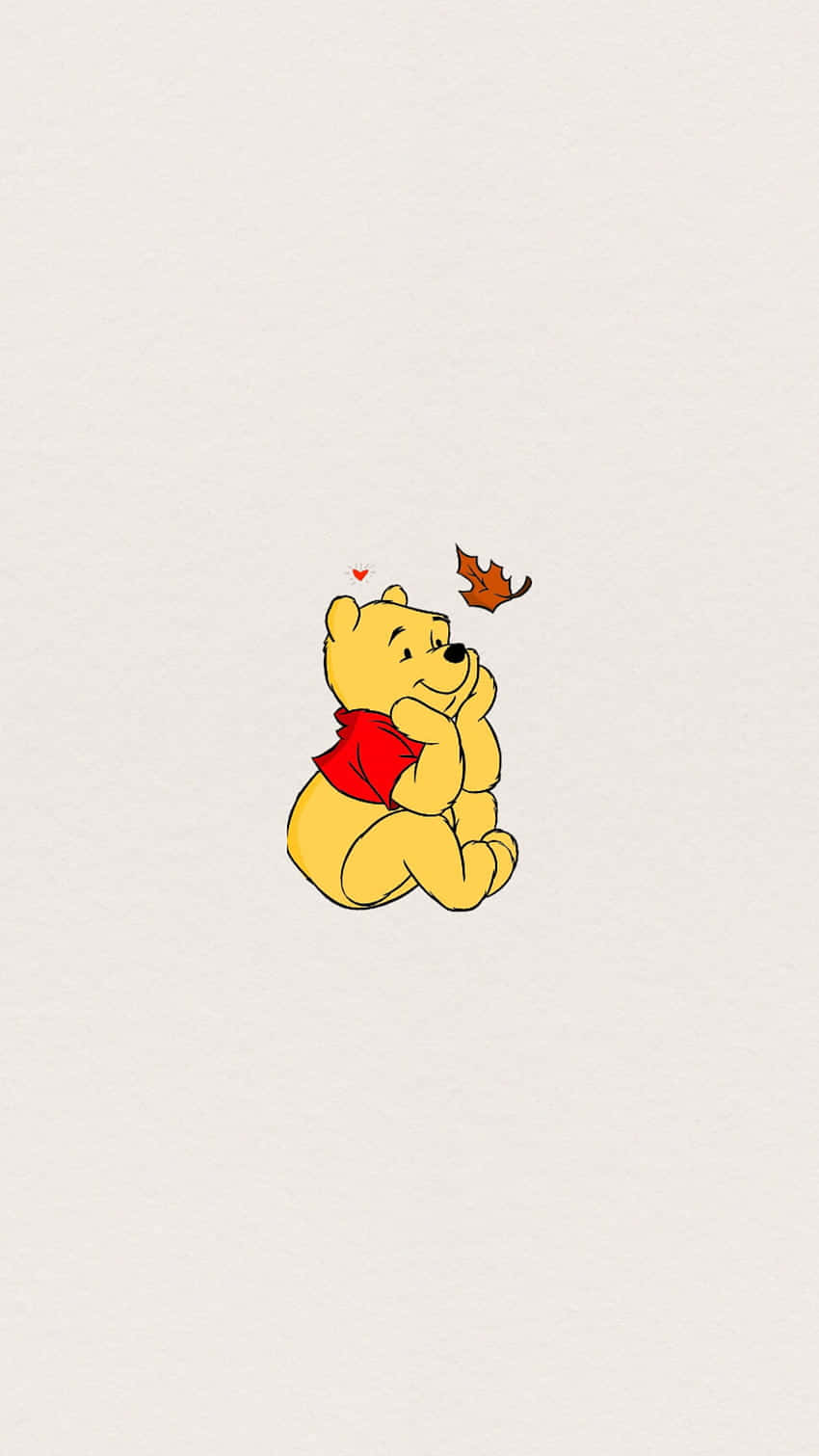 Winnie The Pooh, yellow cartoon bear, red shirt, HD Phone Wallpaper