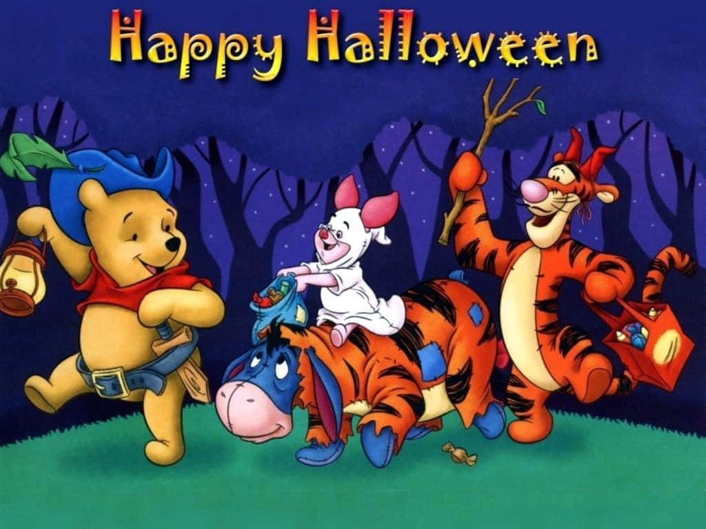 Winnie The Pooh, Halloween costumes, trick or treating, SD Desktop Wallpaper