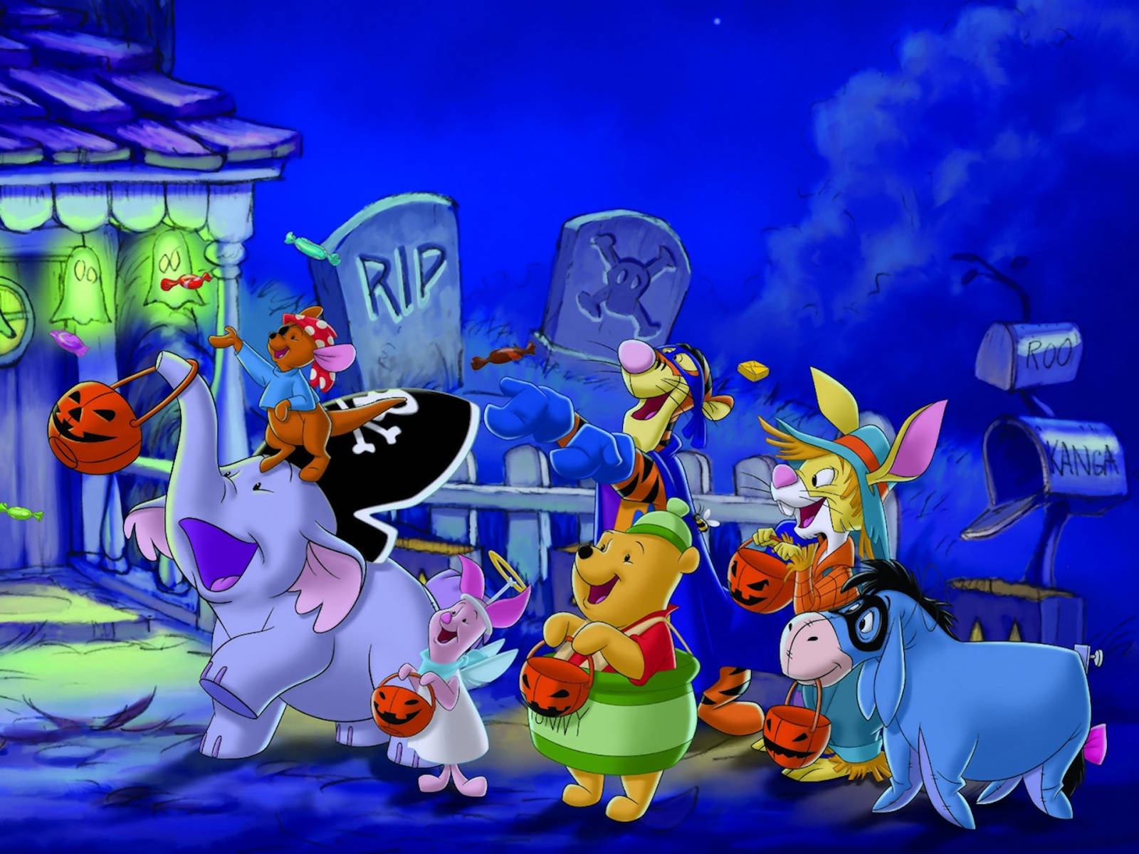 Winnie The Pooh, Halloween costumes, trick or treating, HD Desktop Wallpaper