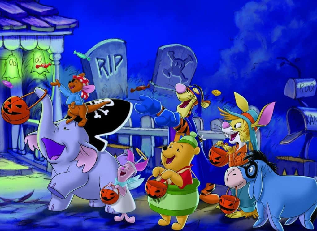 Winnie The Pooh, Halloween costumes, trick or treating, SD Desktop Wallpaper