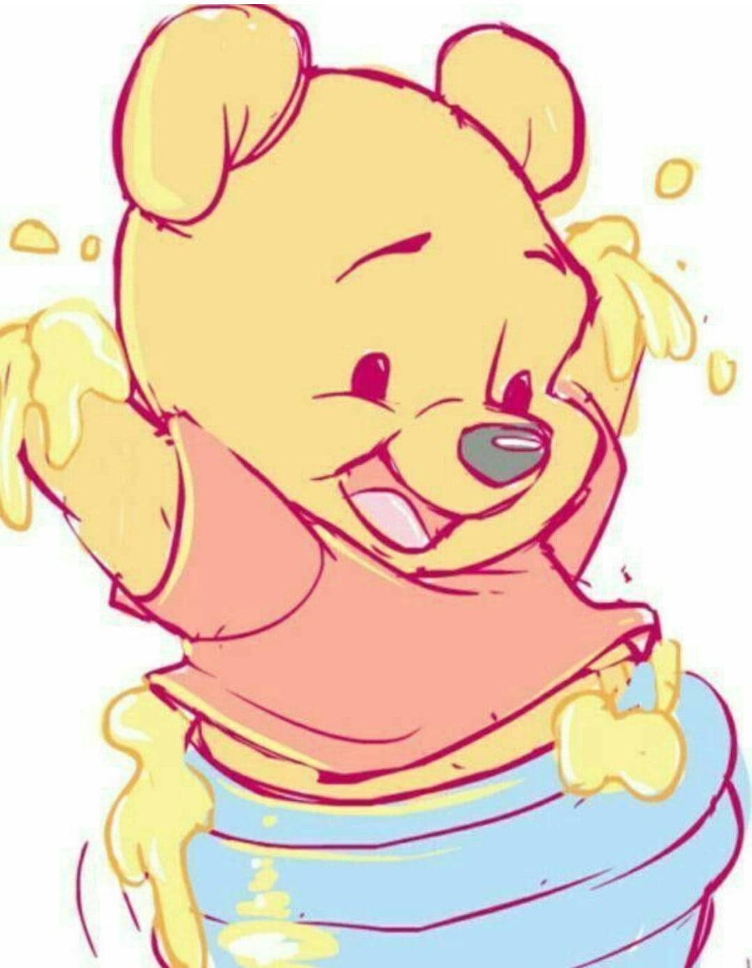 Winnie The Pooh, honey pot, honey, HD Phone Wallpaper