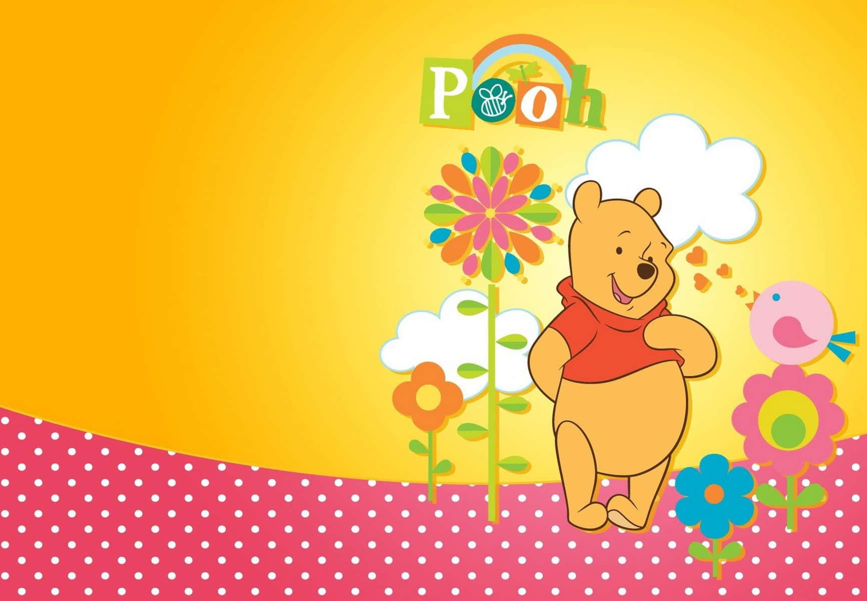 Winnie the Pooh, 1732 x 1200, bright yellow sky, HD Desktop Wallpaper