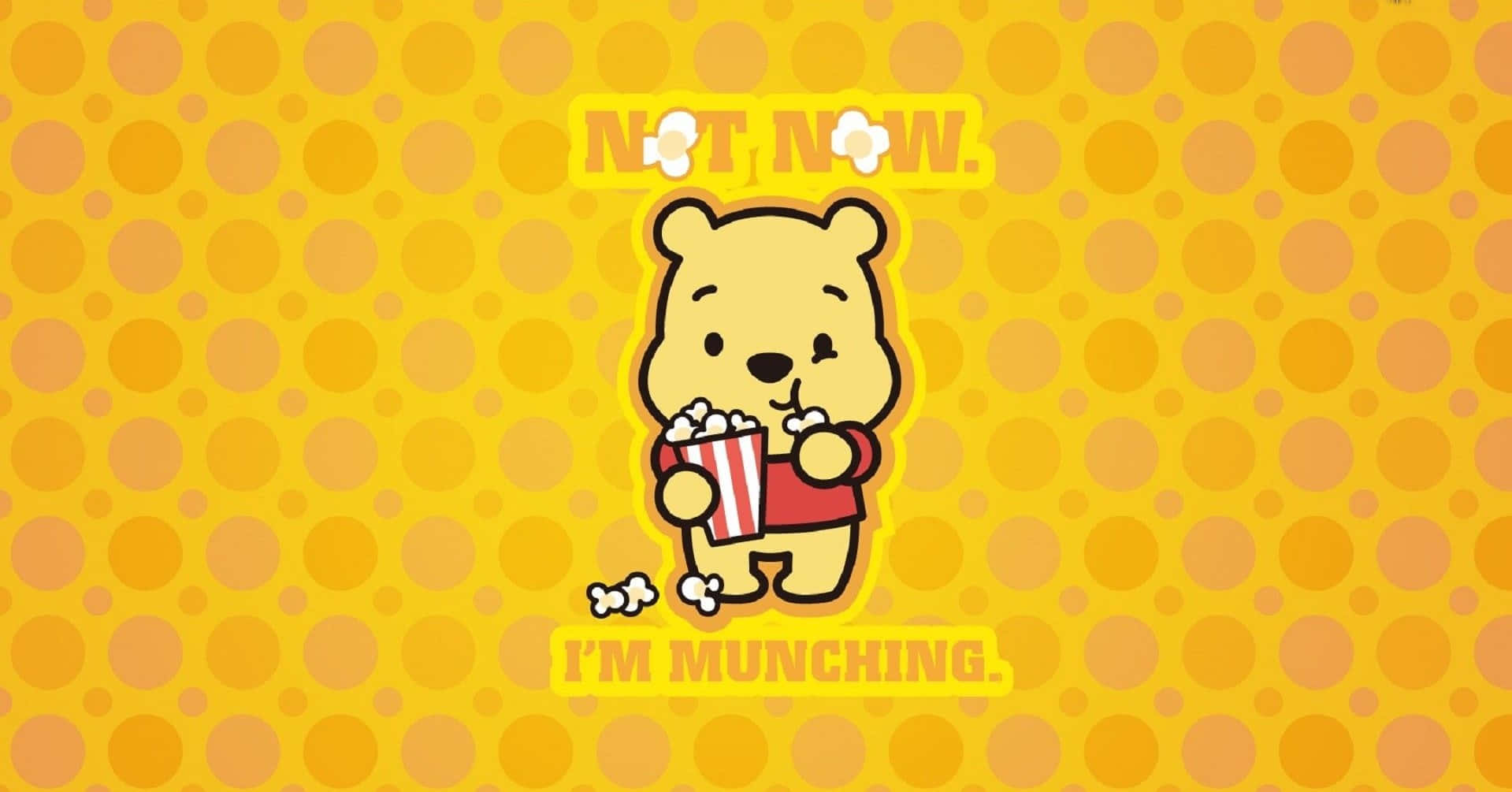 Winnie The Pooh, red shirt, popcorn, HD Desktop Wallpaper