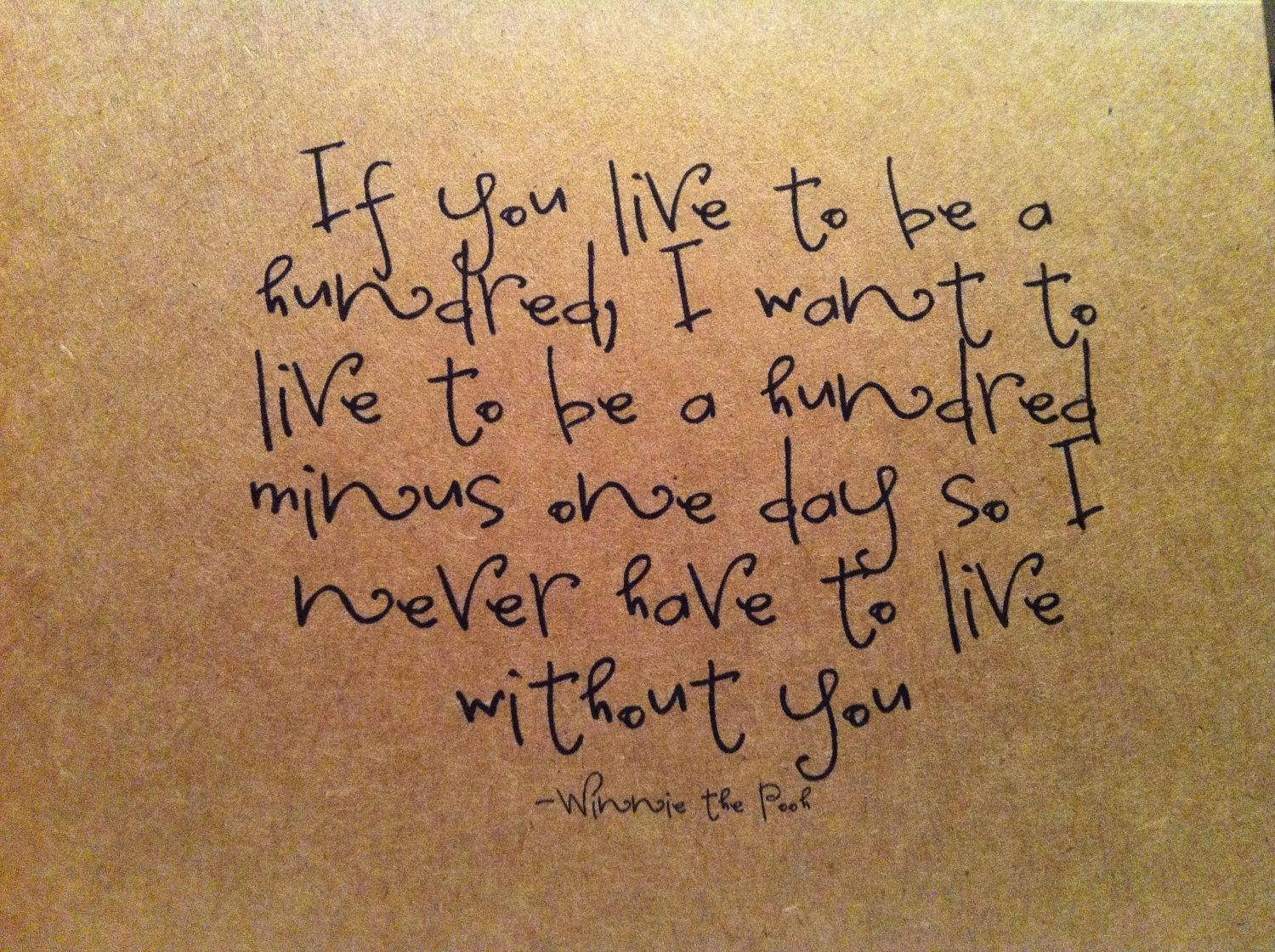 Winnie The Pooh, Living With You, handwritten, HD Desktop Wallpaper