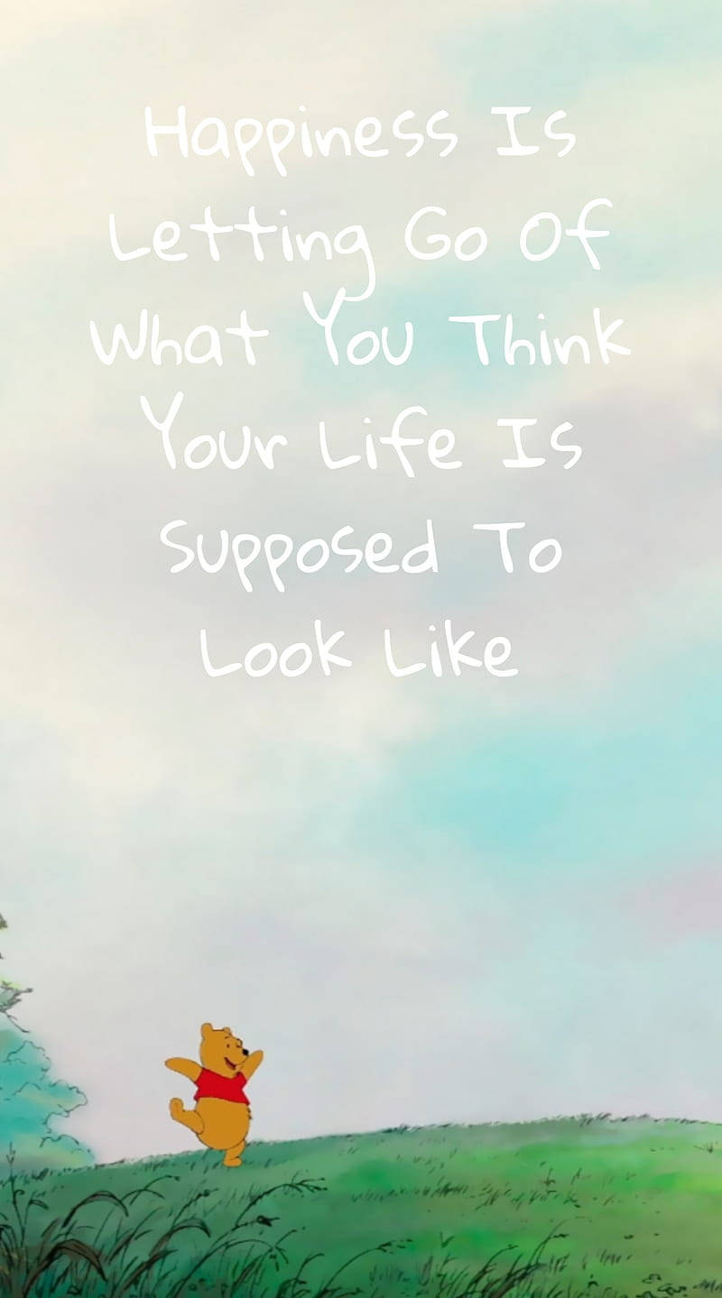 Winnie The Pooh, grassy hill, soft pastel sky, HD Phone Wallpaper