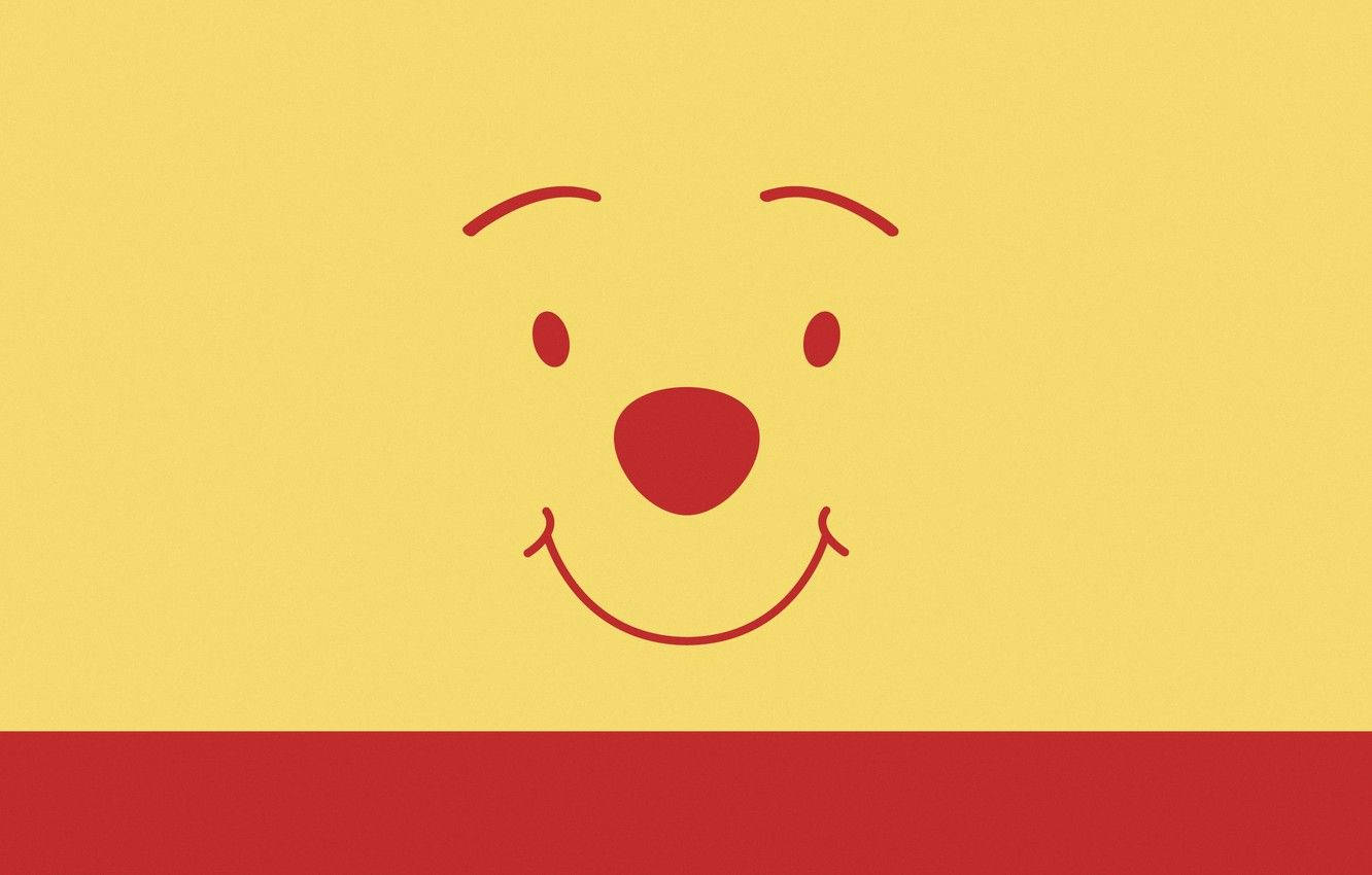 Winnie the Pooh, minimalist illustration, cheerful face, HD Desktop Wallpaper