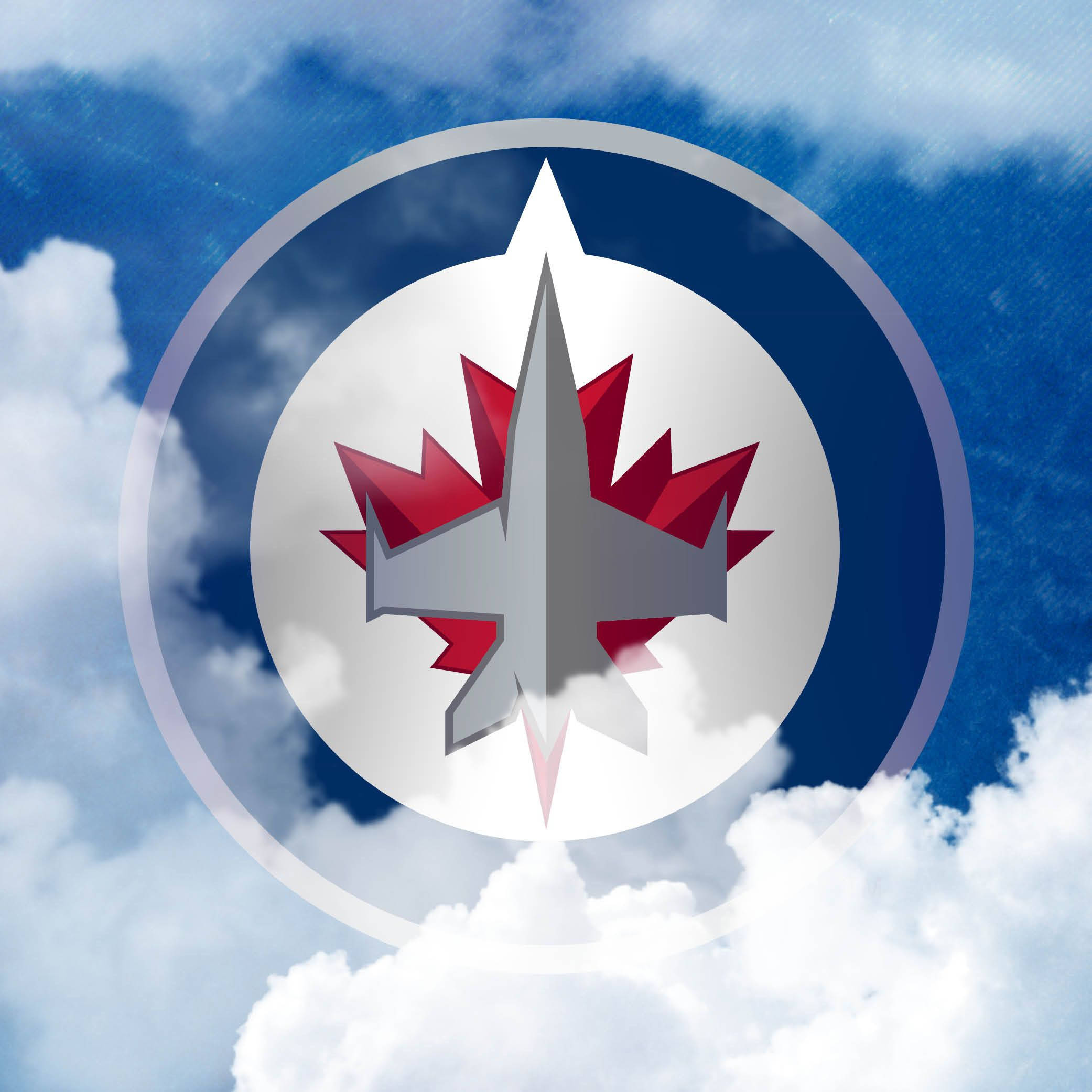 Winnipeg Jets, jet, red maple leaf, Full HD Desktop Wallpaper