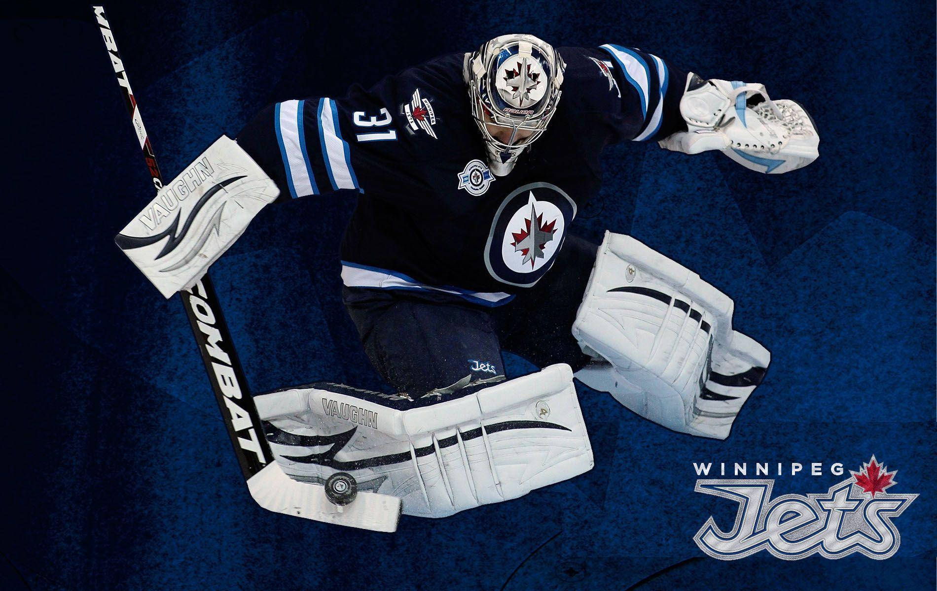 Winnipeg Jets, hockey goalie, full gear, HD Desktop Wallpaper