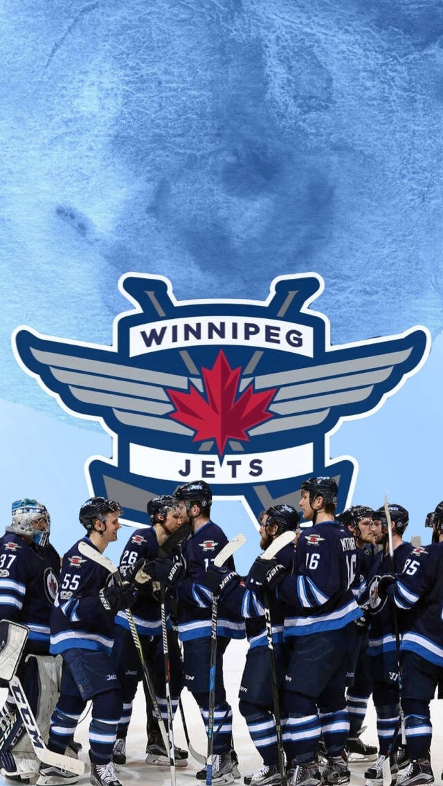 Winnipeg Jets, blue jerseys, ice, SD Phone Wallpaper
