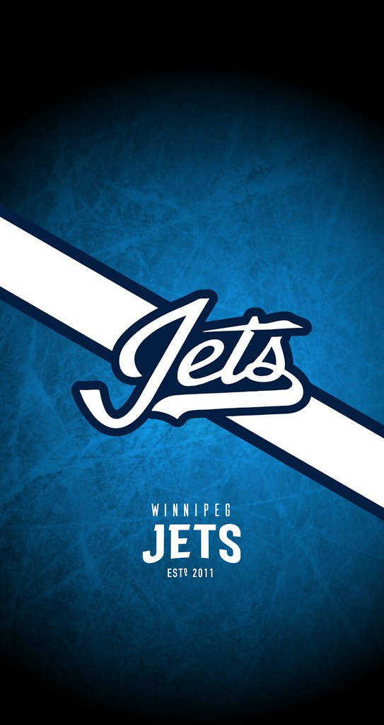 Winnipeg Jets, classic lettering logo, white script, SD Phone Wallpaper