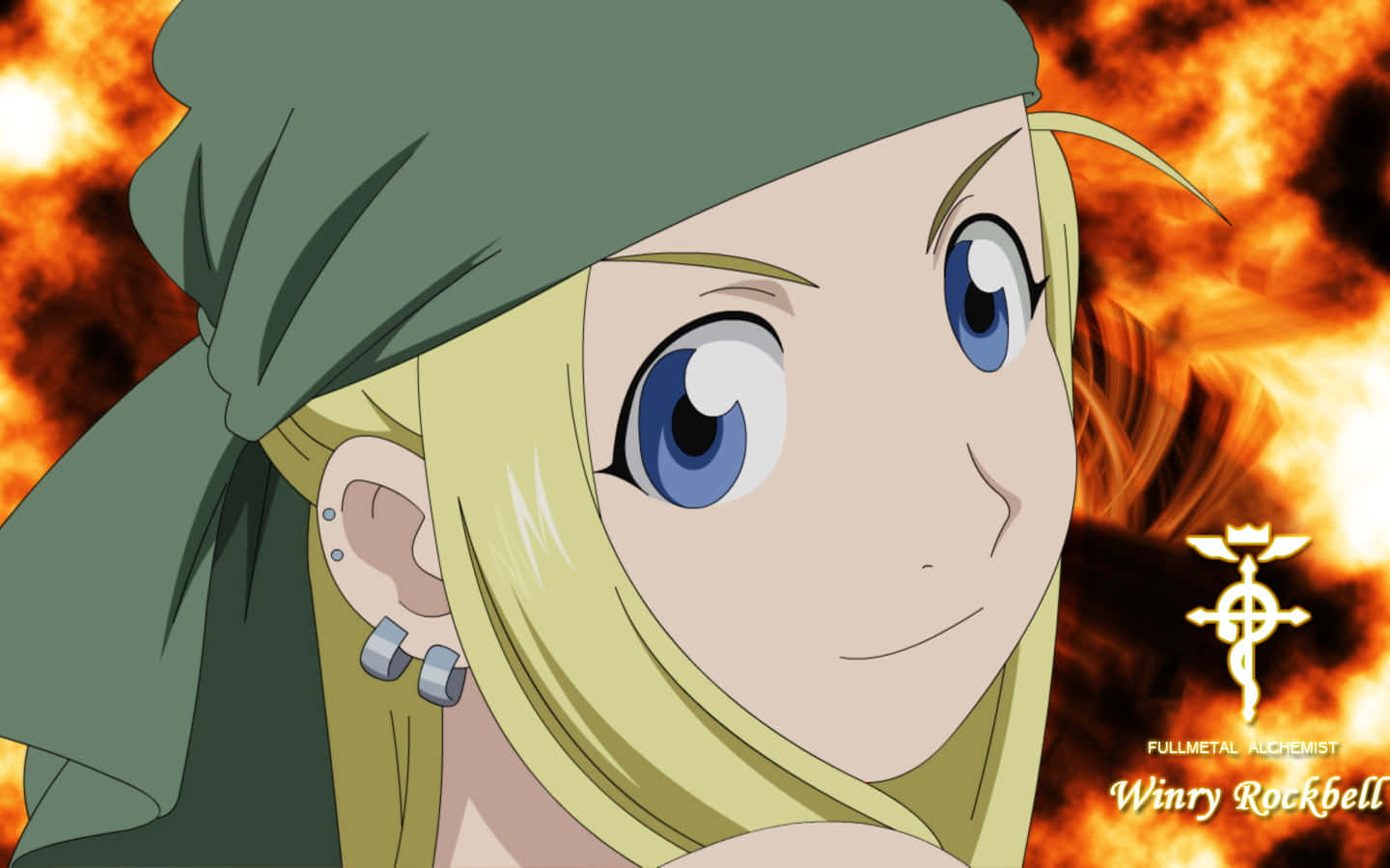 Winry Rockbell, blonde hair, blue eyes, HD Desktop Wallpaper