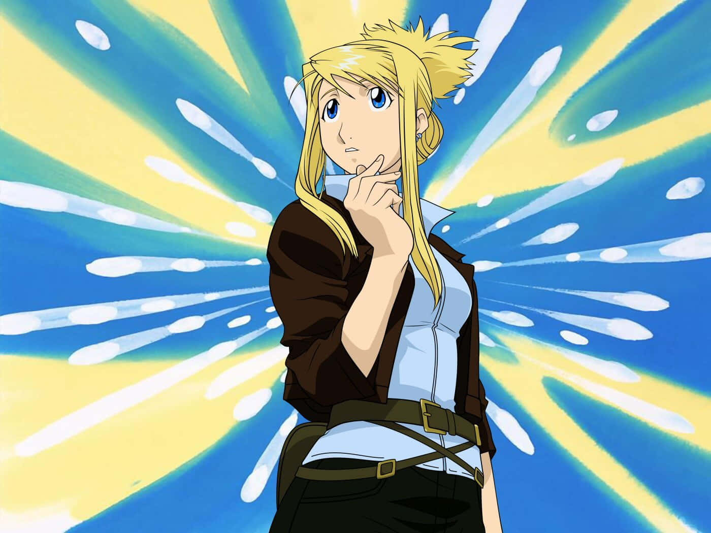 Winry Rockbell, wrench, mechanical workshop, HD Desktop Wallpaper